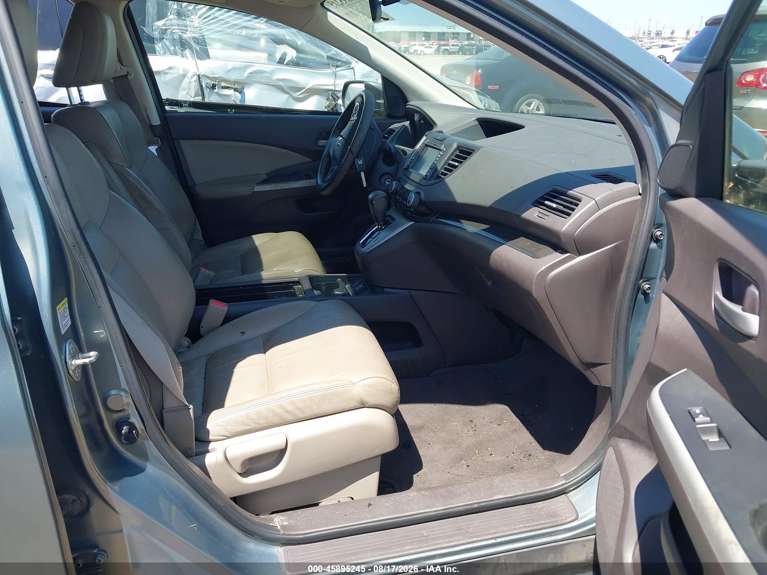 2012 Honda Cr-v Ex-l Green vin: JHLRM4H75CC010663