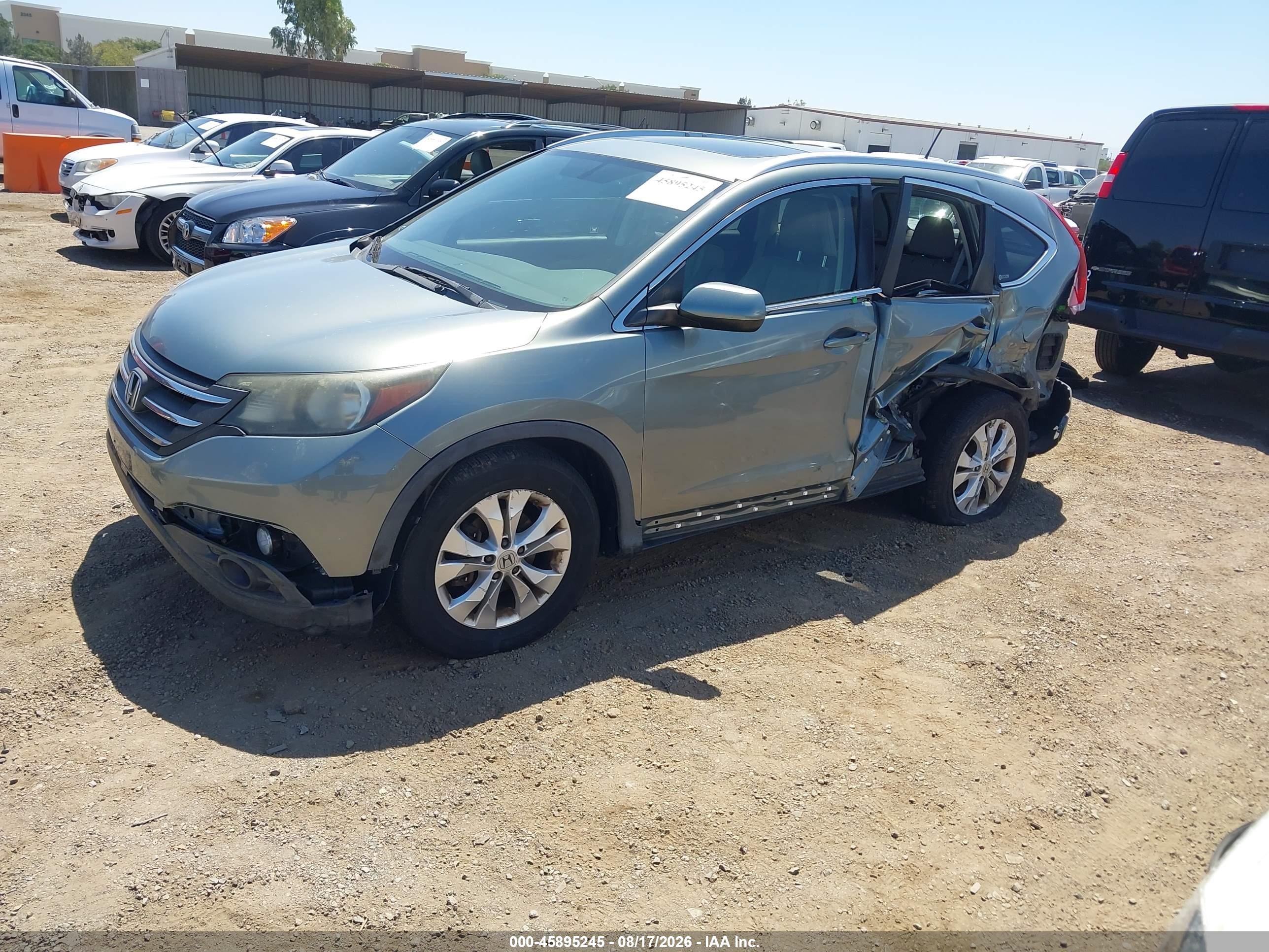 2012 Honda Cr-v Ex-l Green vin: JHLRM4H75CC010663