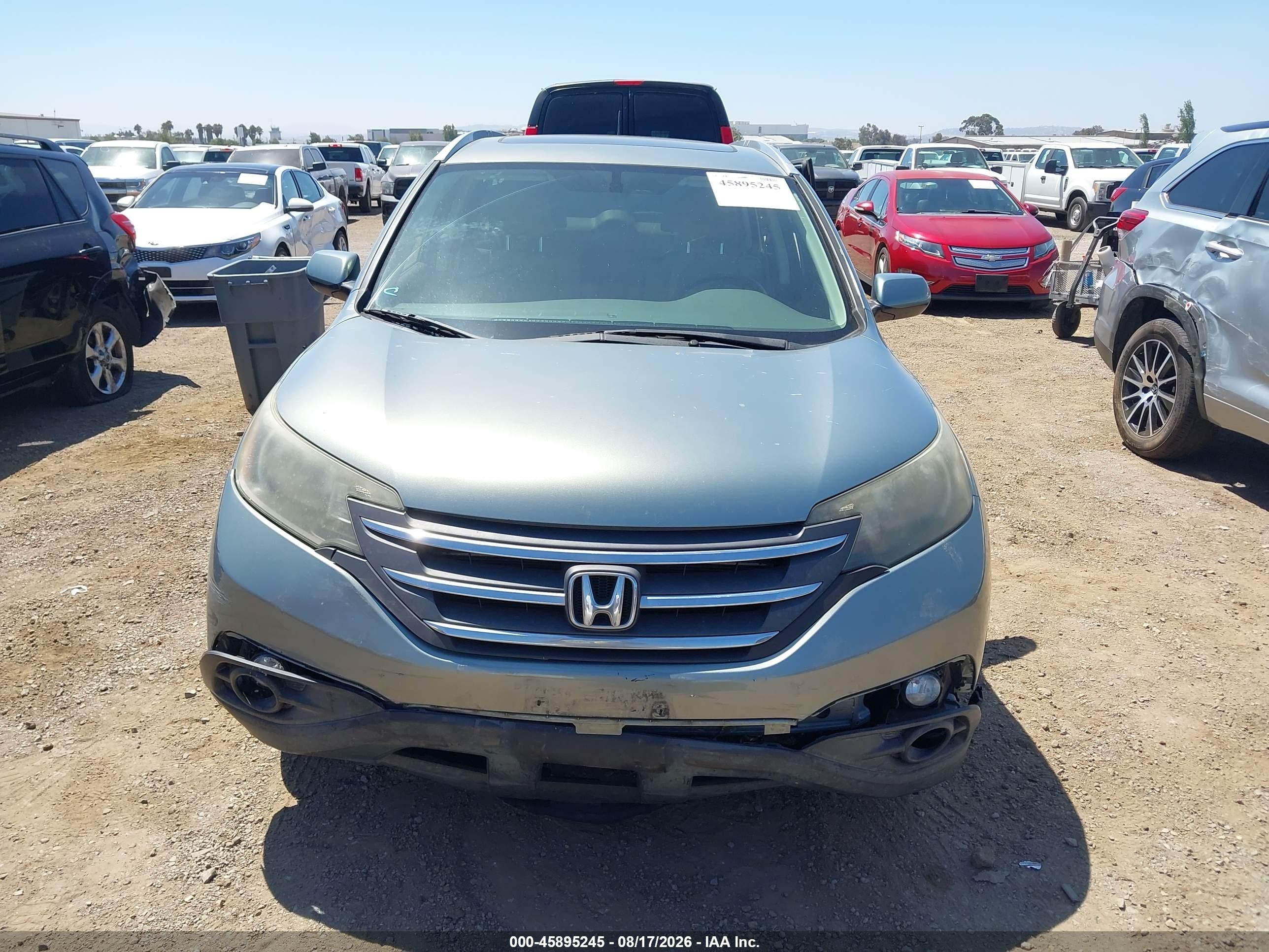 2012 Honda Cr-v Ex-l Green vin: JHLRM4H75CC010663