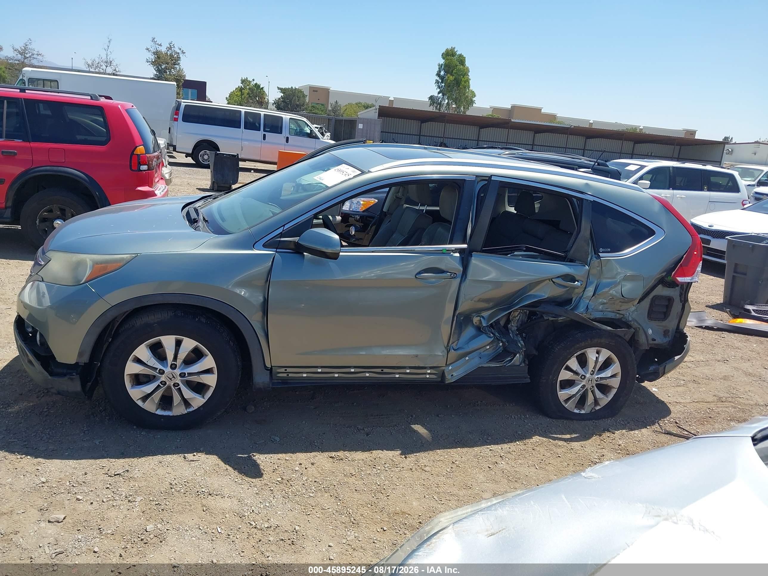 2012 Honda Cr-v Ex-l Green vin: JHLRM4H75CC010663