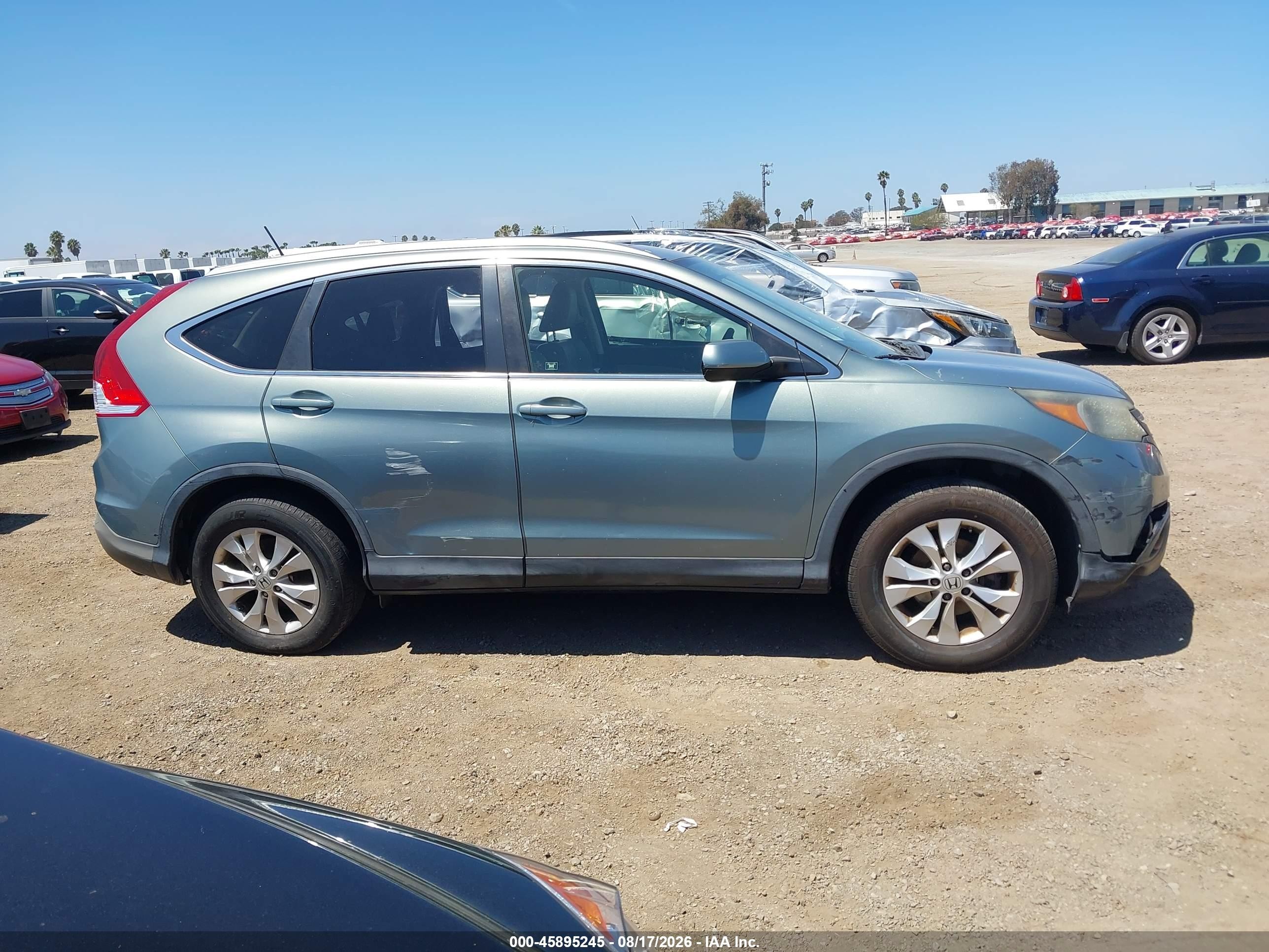 2012 Honda Cr-v Ex-l Green vin: JHLRM4H75CC010663