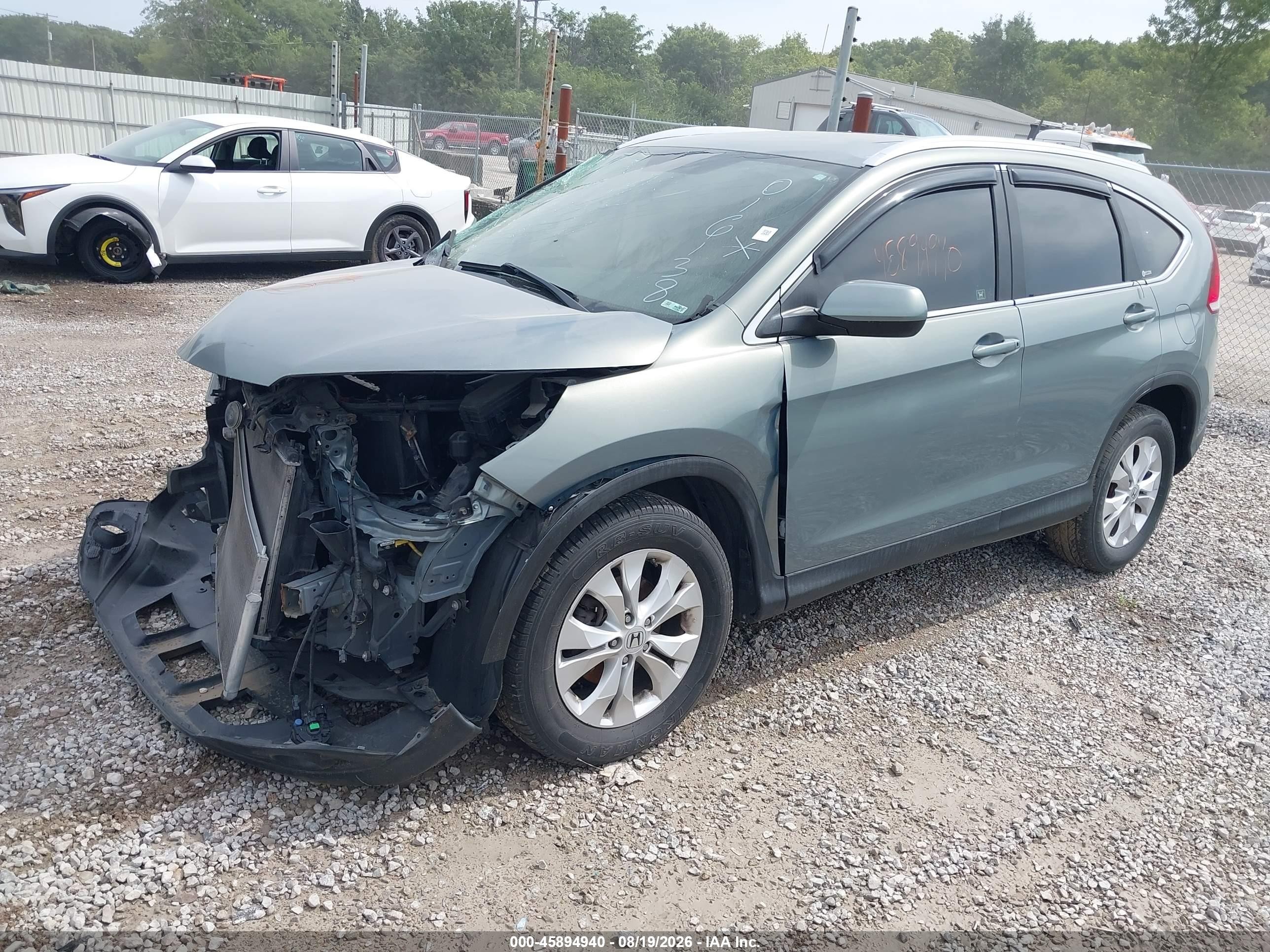 2012 Honda Cr-v Ex-l Light Blue vin: JHLRM4H75CC016138
