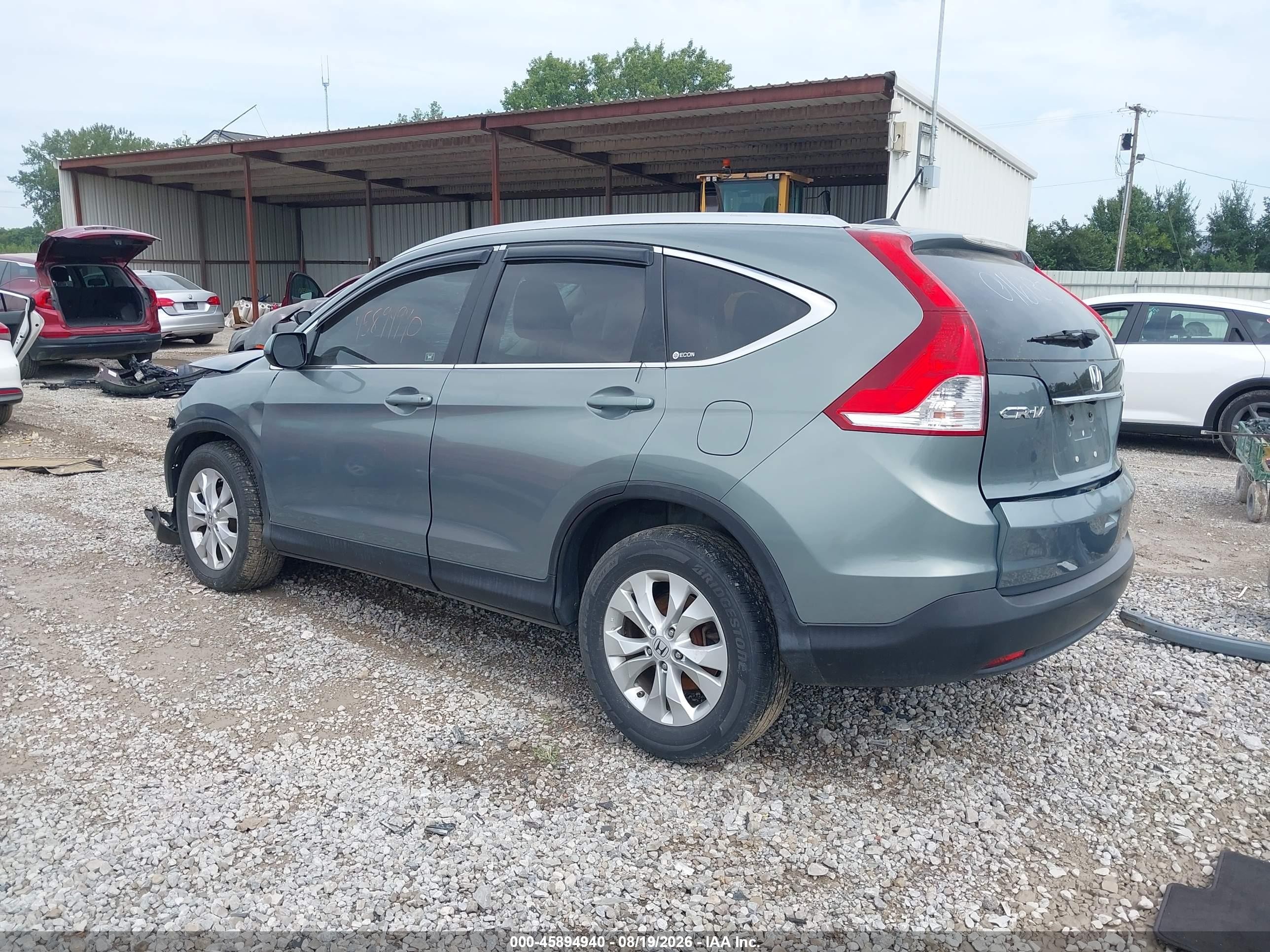 2012 Honda Cr-v Ex-l Light Blue vin: JHLRM4H75CC016138
