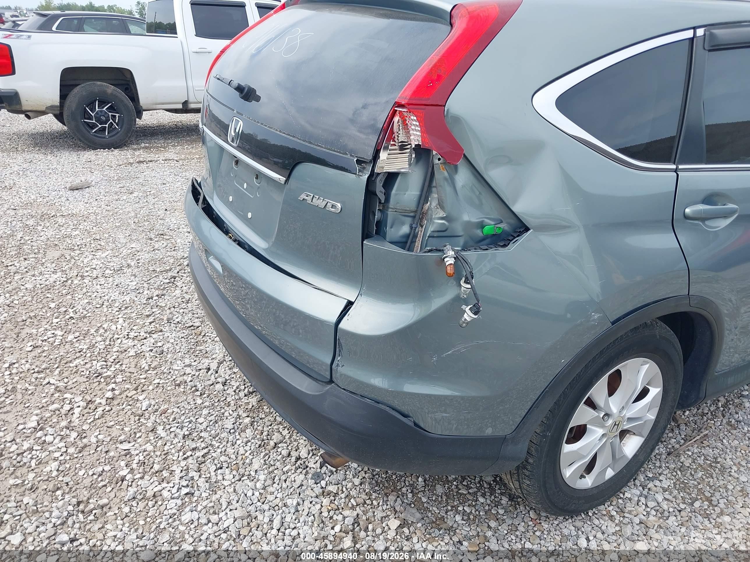 2012 Honda Cr-v Ex-l Light Blue vin: JHLRM4H75CC016138