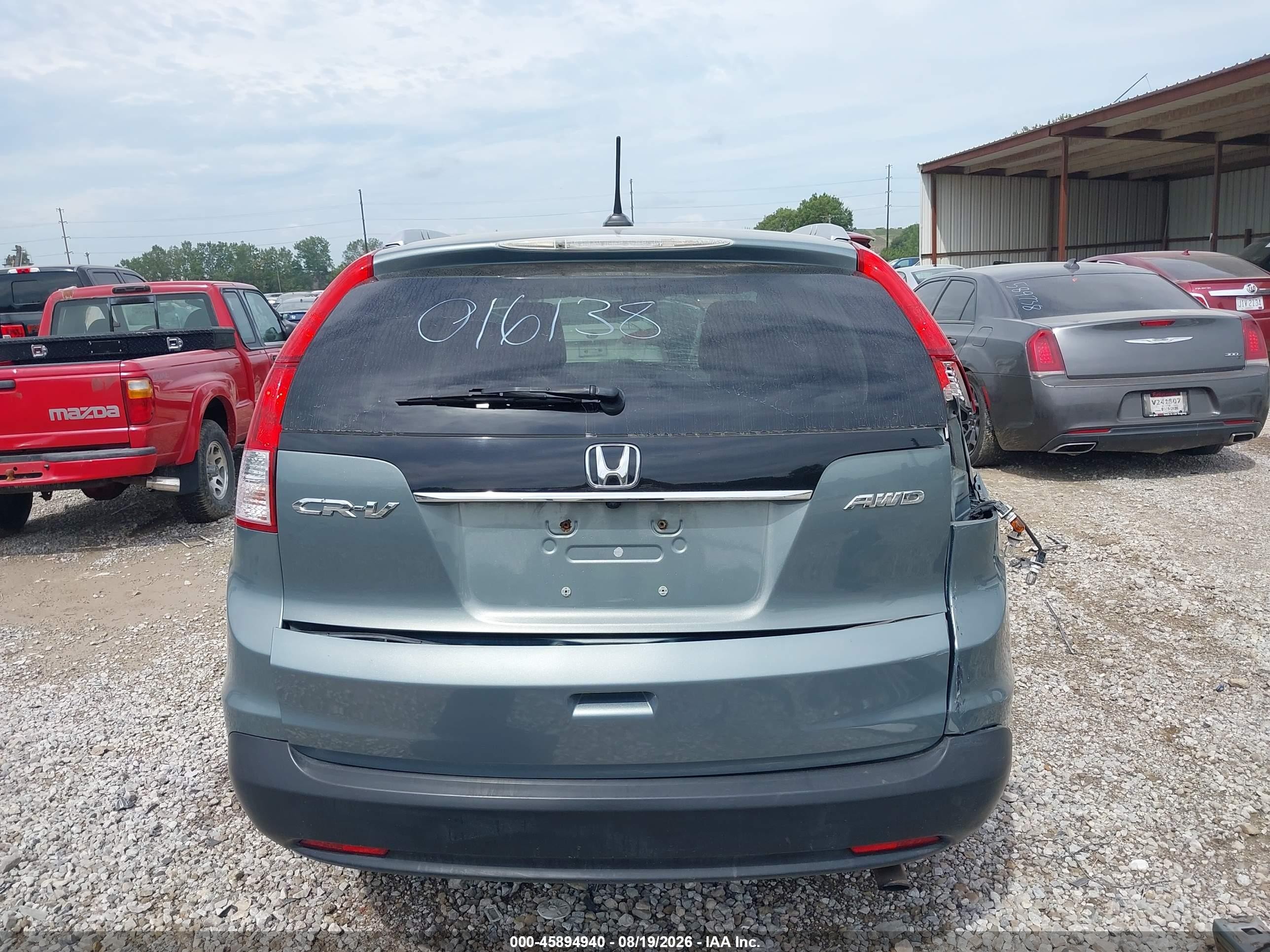 2012 Honda Cr-v Ex-l Light Blue vin: JHLRM4H75CC016138