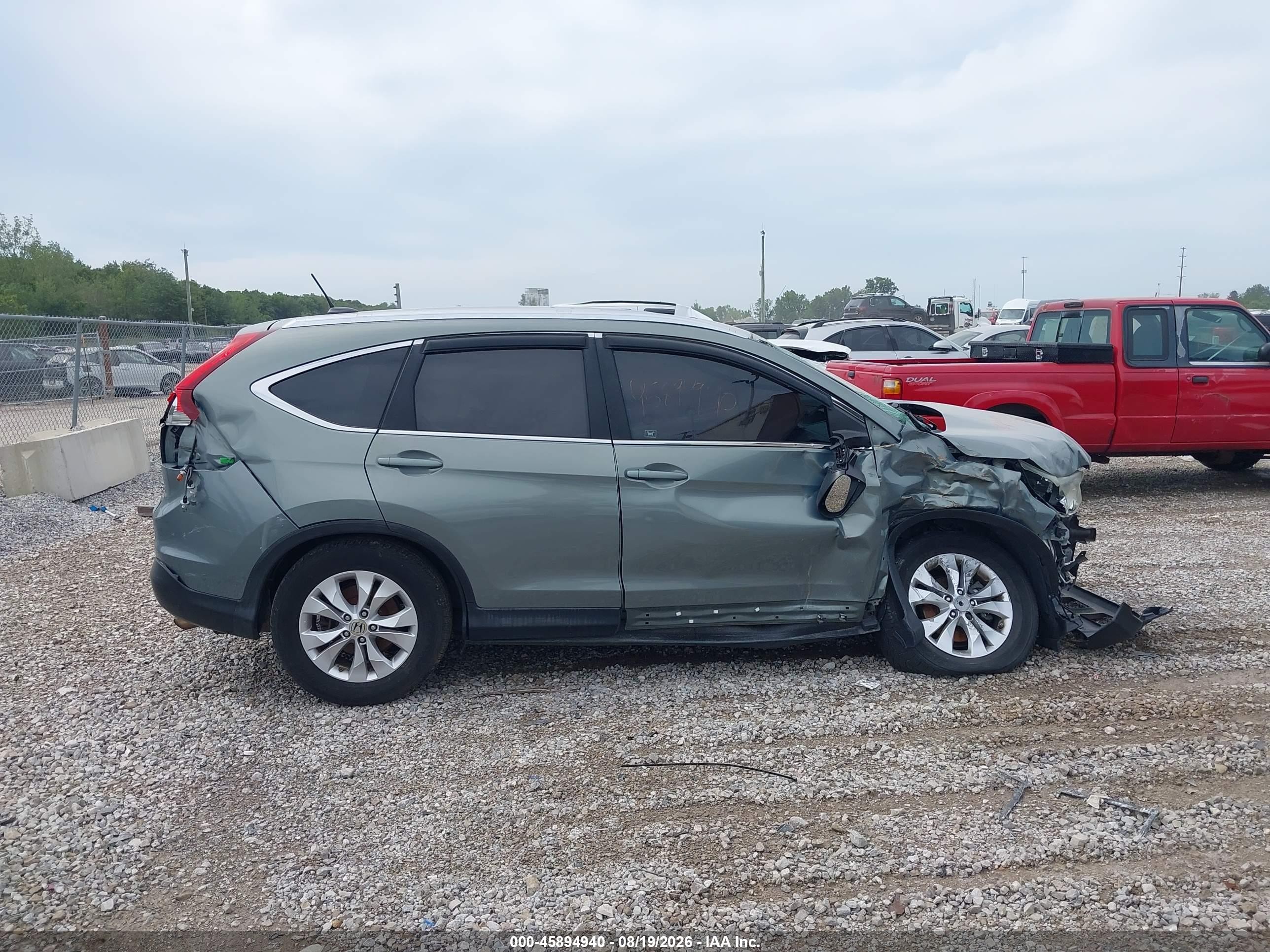 2012 Honda Cr-v Ex-l Light Blue vin: JHLRM4H75CC016138