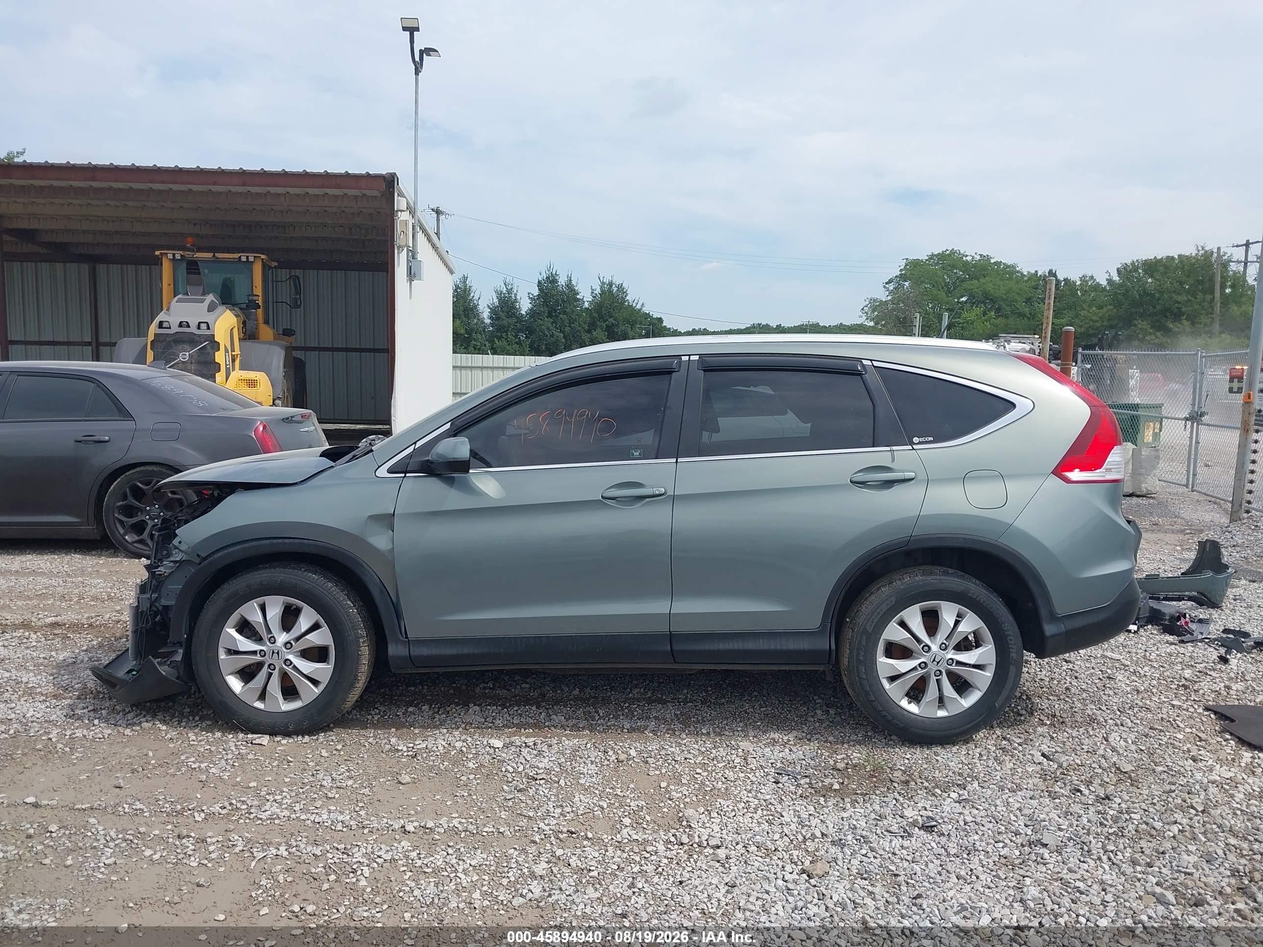2012 Honda Cr-v Ex-l Light Blue vin: JHLRM4H75CC016138