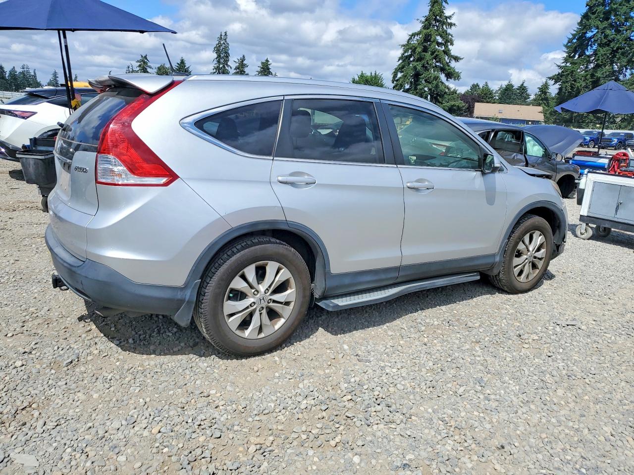 2012 Honda Cr-v Exl Silver vin: JHLRM4H75CC019878