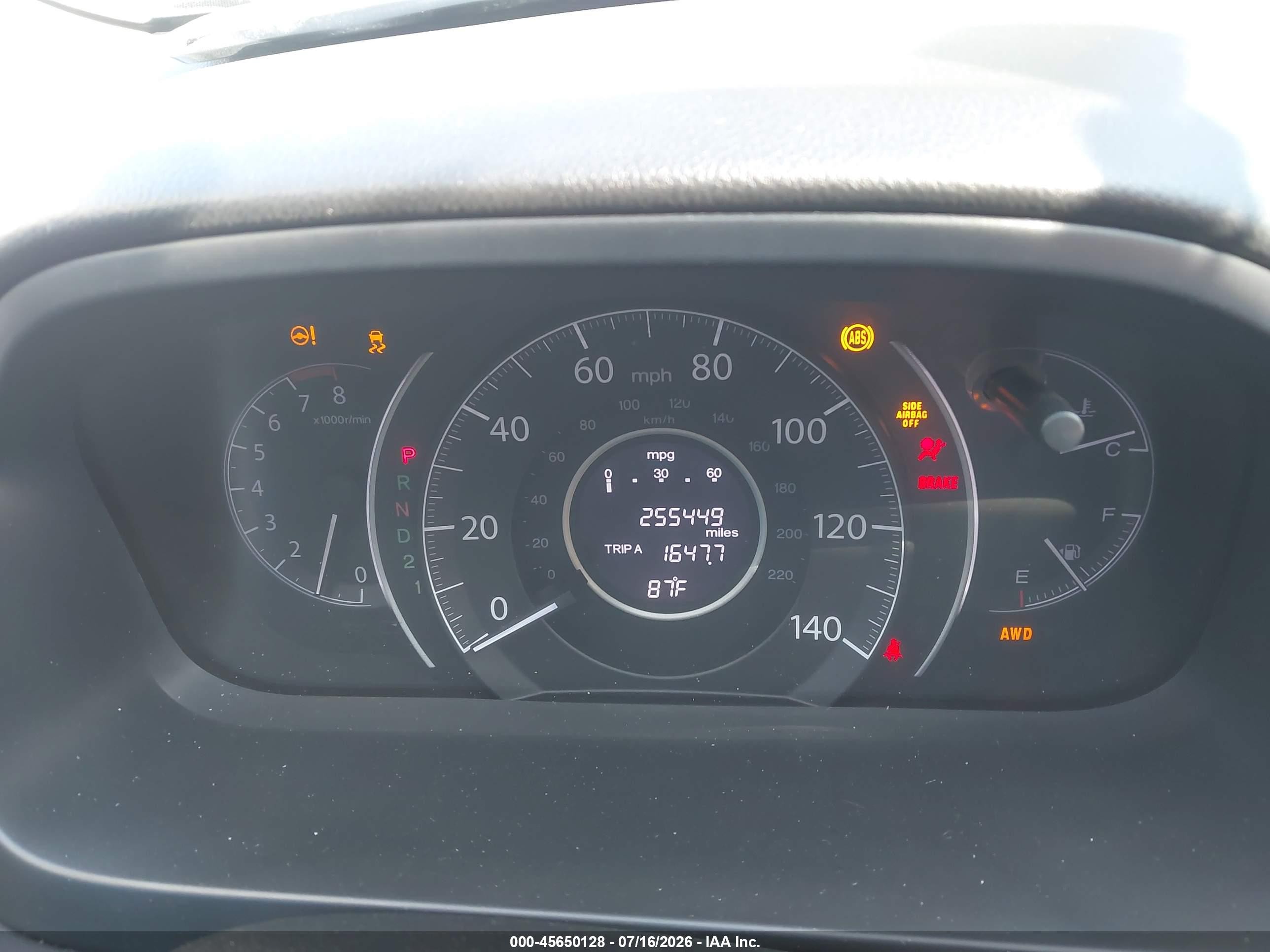 2012 Honda Cr-v Ex-l Серый vin: JHLRM4H76CC004774