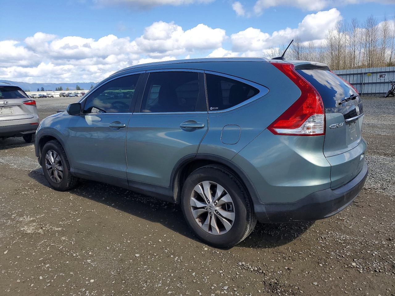 2012 Honda Cr-v Exl Turquoise vin: JHLRM4H76CC005746
