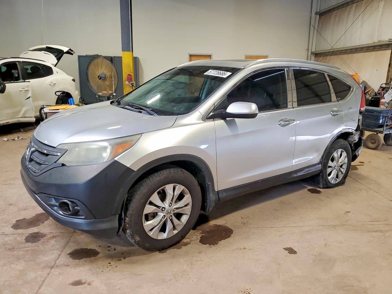 2012 Honda Cr-v Exl Silver vin: JHLRM4H76CC014429