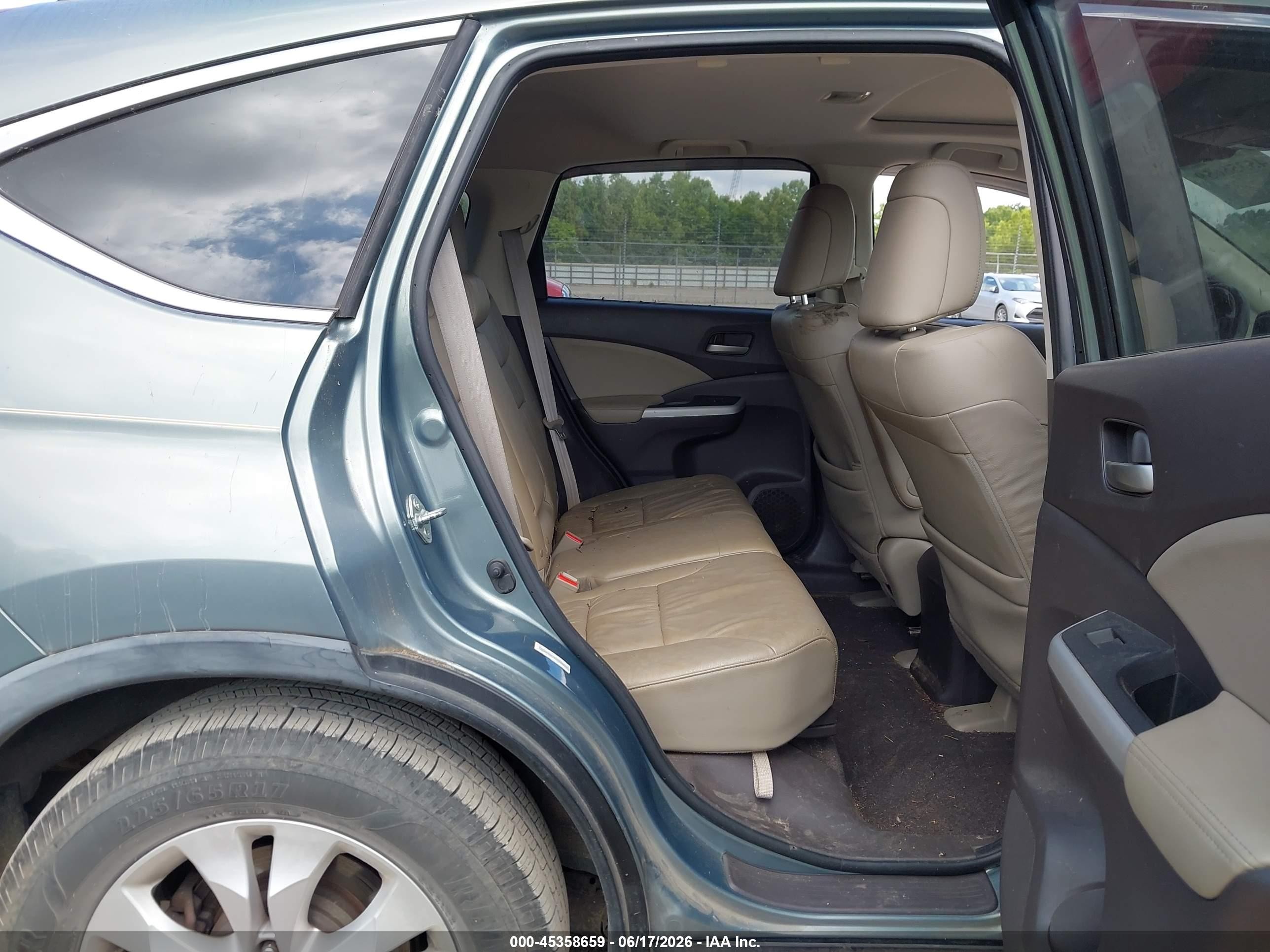 2012 Honda Cr-v Ex-l Blue vin: JHLRM4H76CC018433