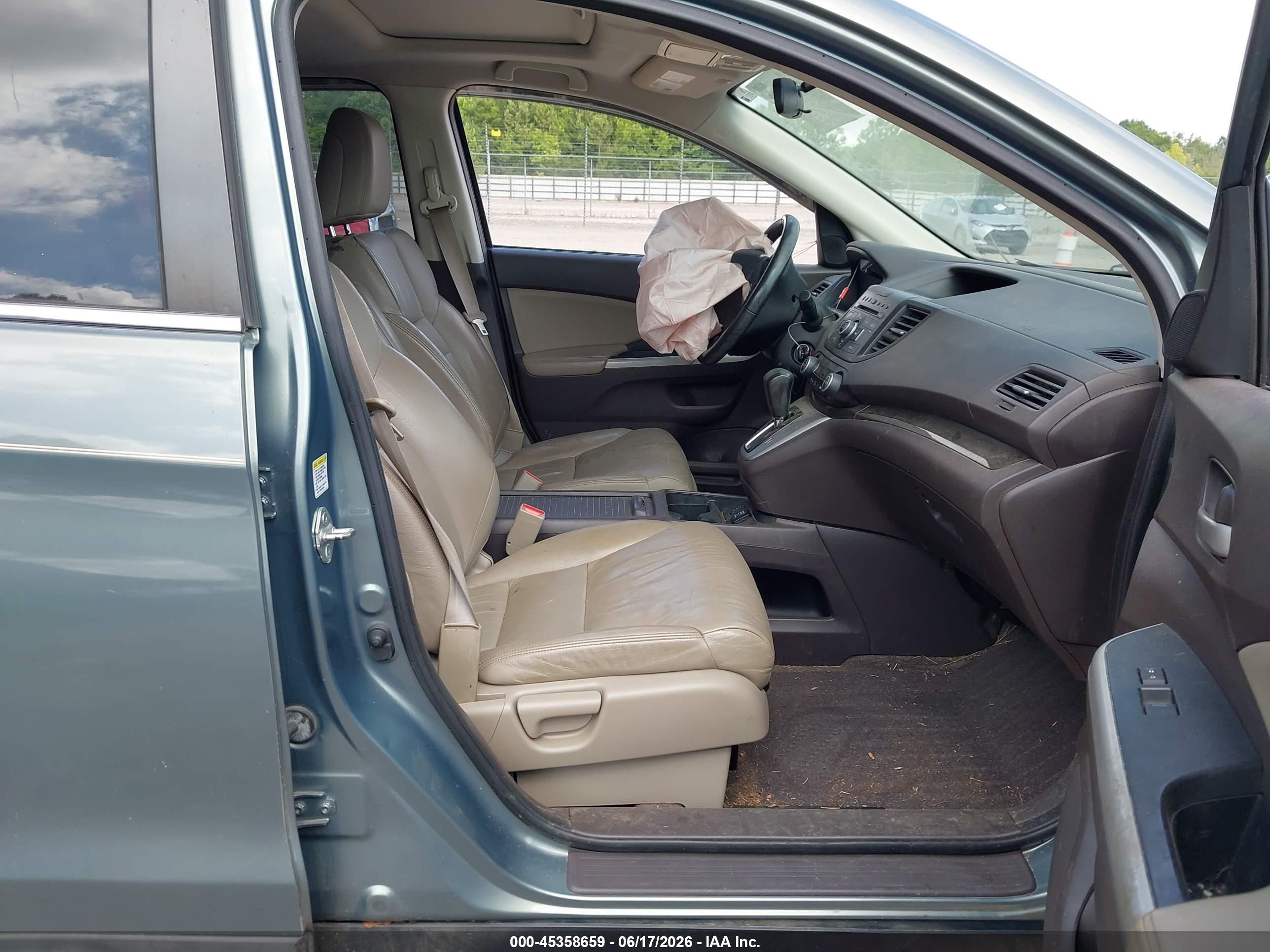 2012 Honda Cr-v Ex-l Blue vin: JHLRM4H76CC018433