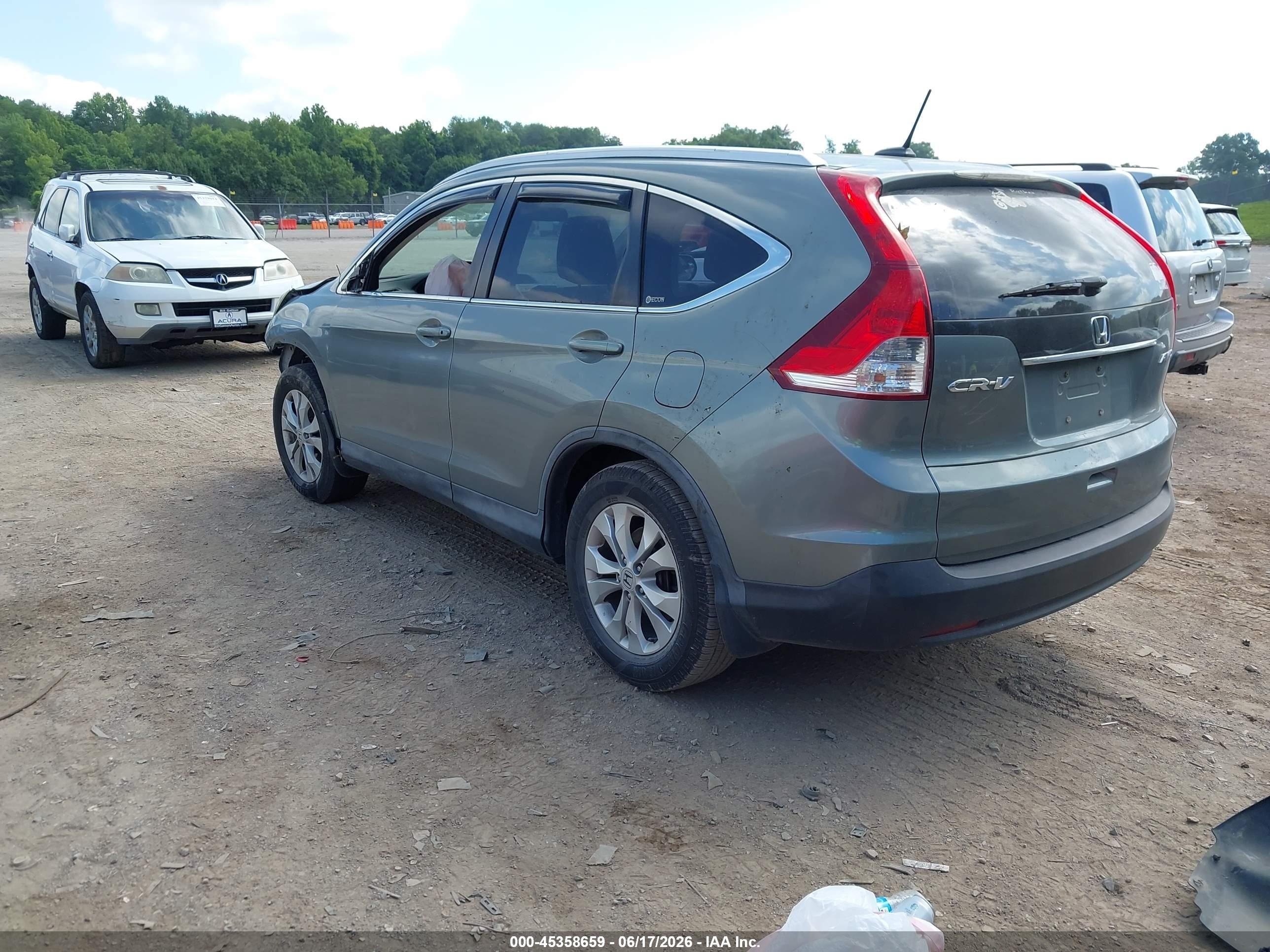 2012 Honda Cr-v Ex-l Blue vin: JHLRM4H76CC018433