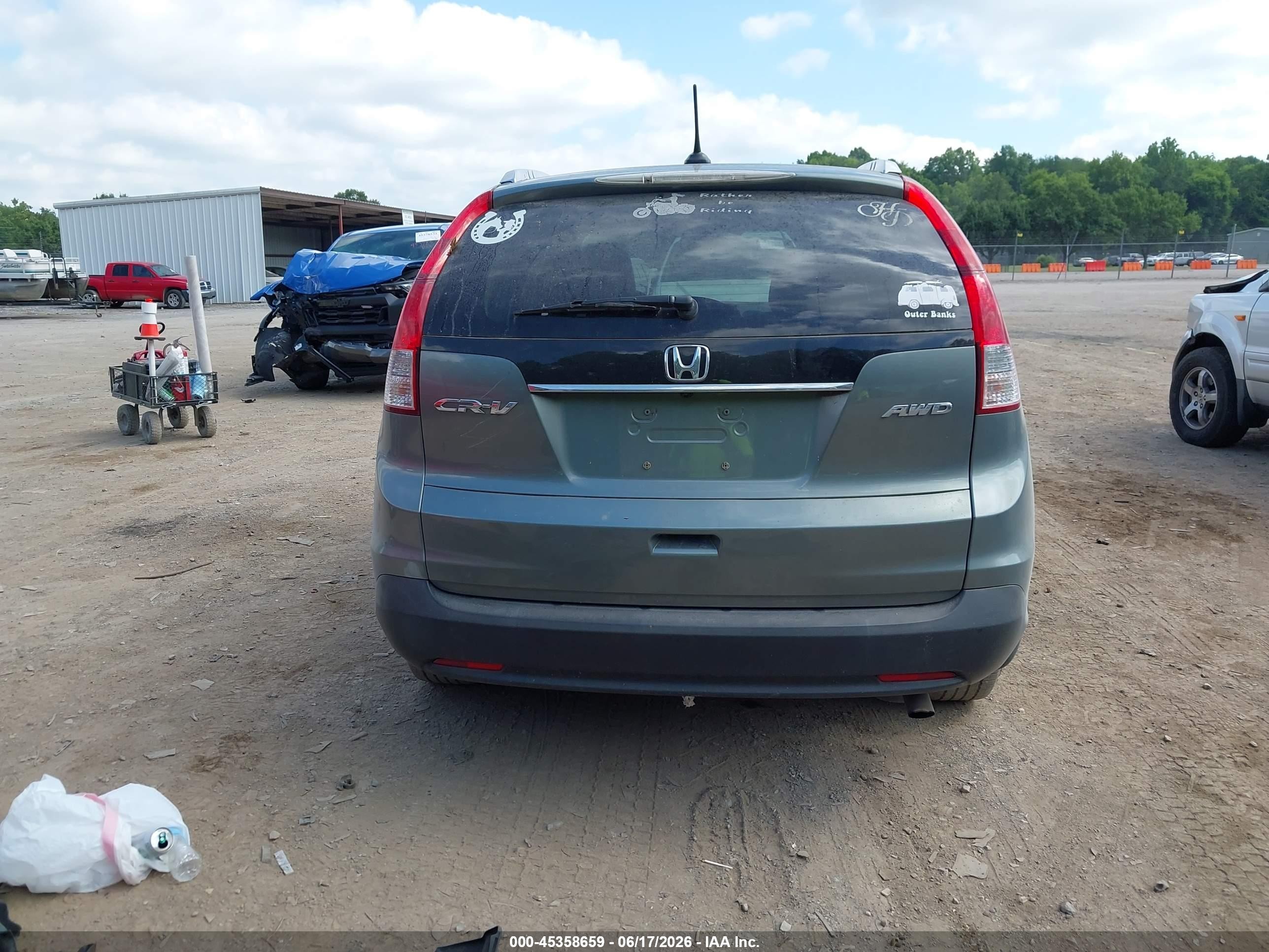 2012 Honda Cr-v Ex-l Blue vin: JHLRM4H76CC018433