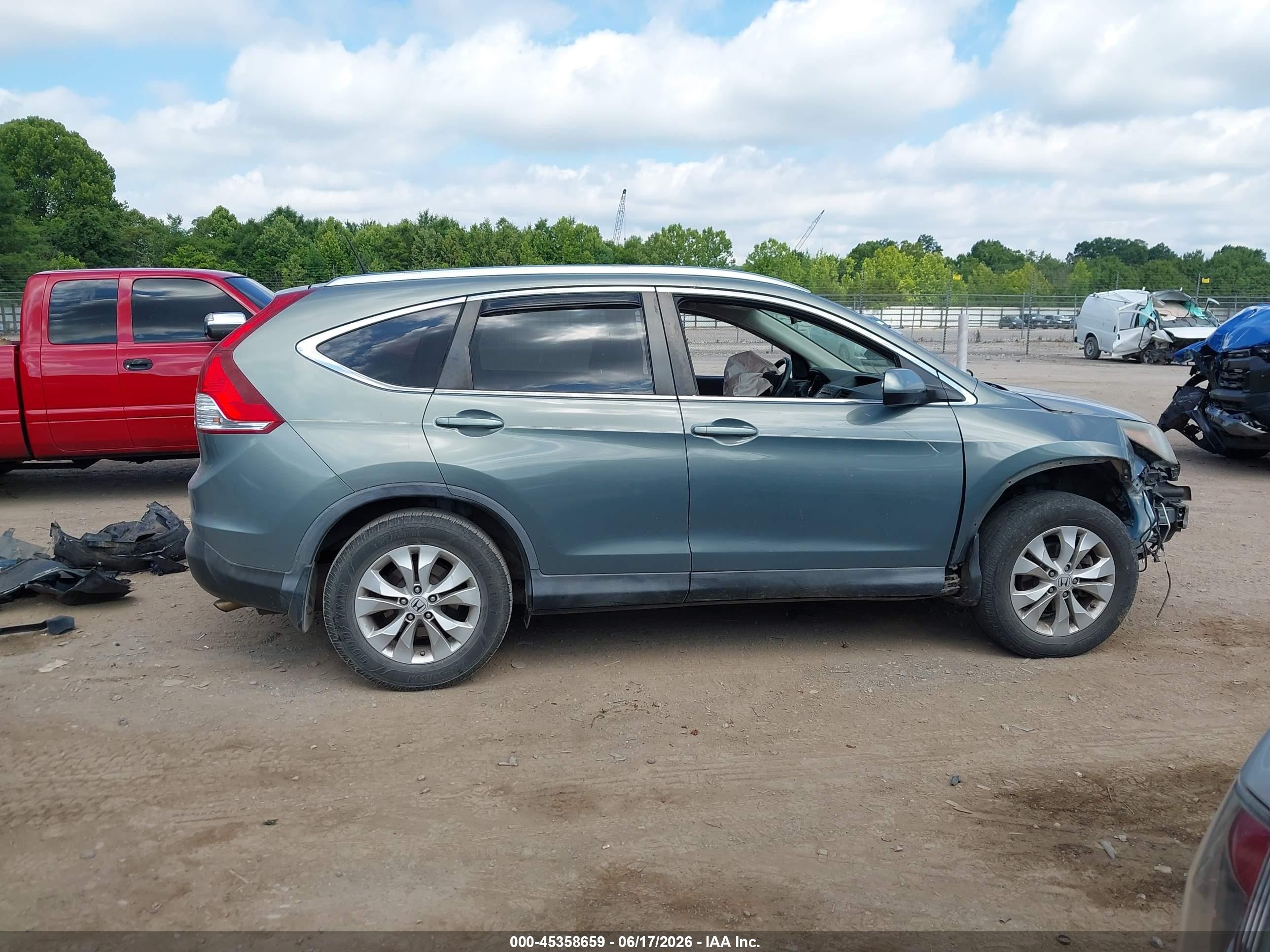2012 Honda Cr-v Ex-l Blue vin: JHLRM4H76CC018433