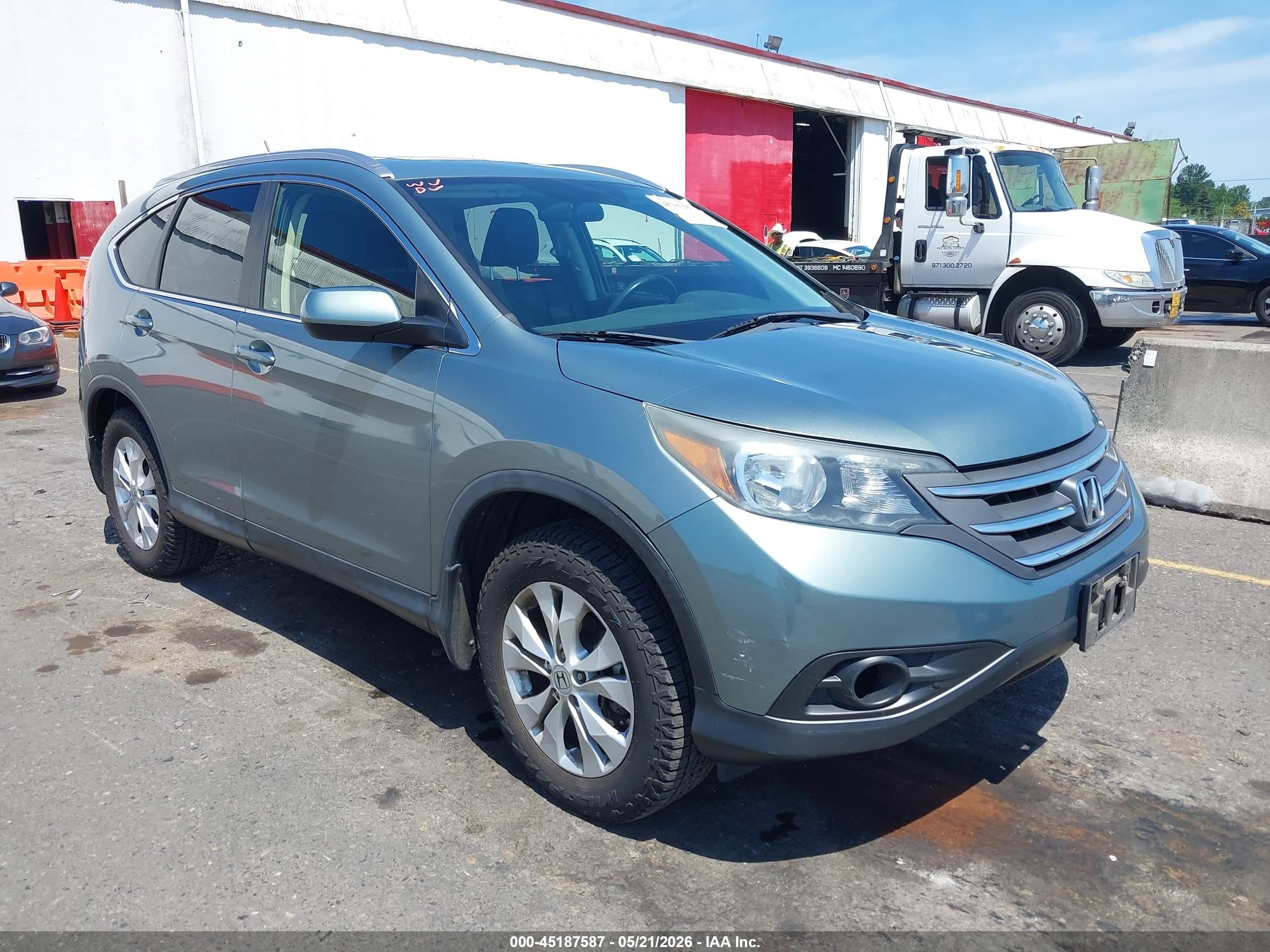 2012 Honda Cr-v Ex-l Teal vin: JHLRM4H76CC018979