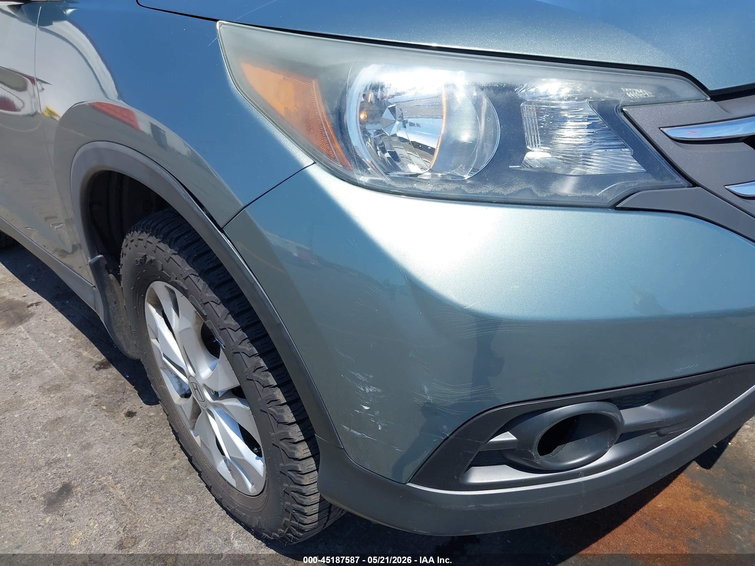 2012 Honda Cr-v Ex-l Teal vin: JHLRM4H76CC018979
