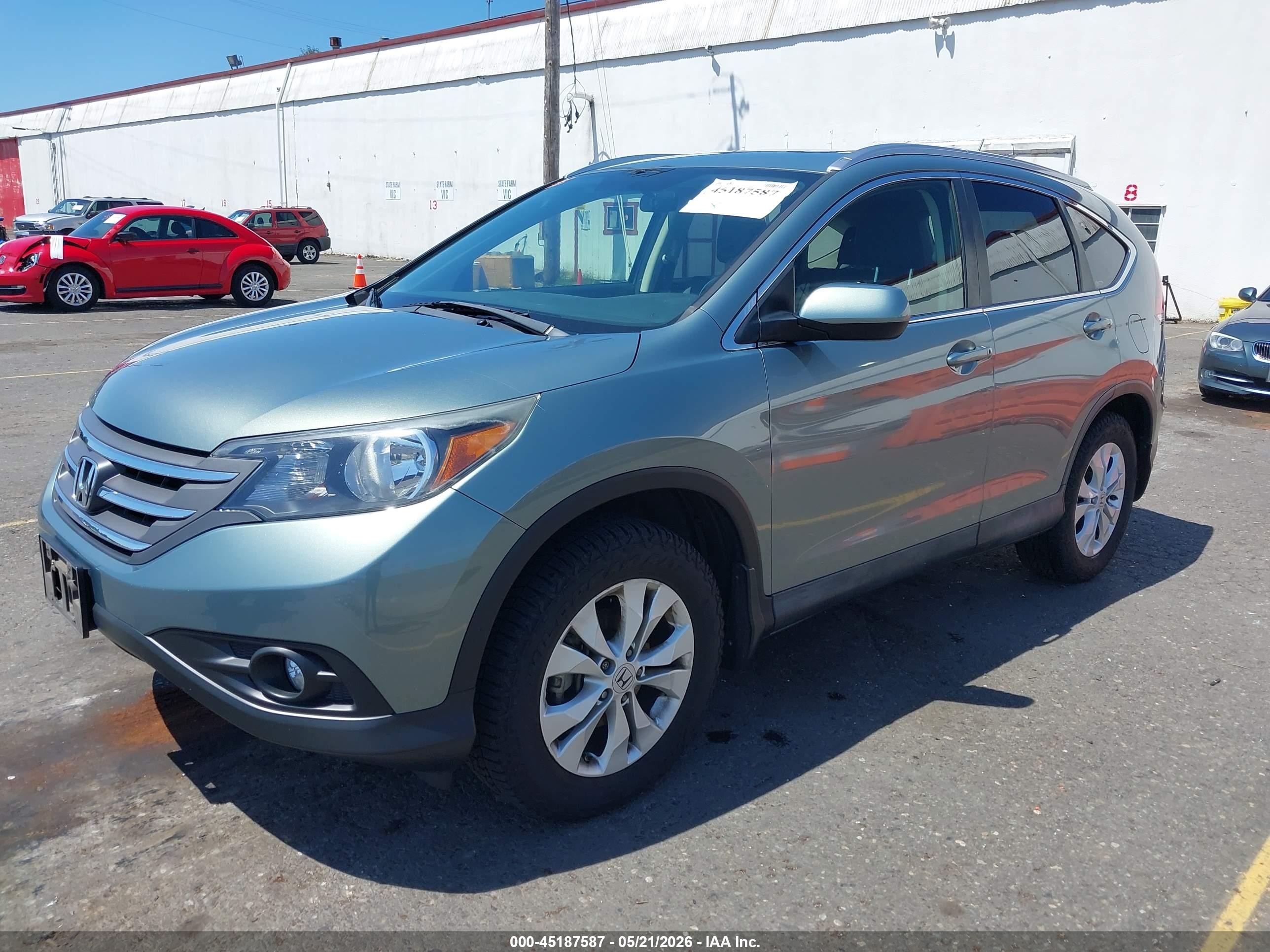 2012 Honda Cr-v Ex-l Teal vin: JHLRM4H76CC018979