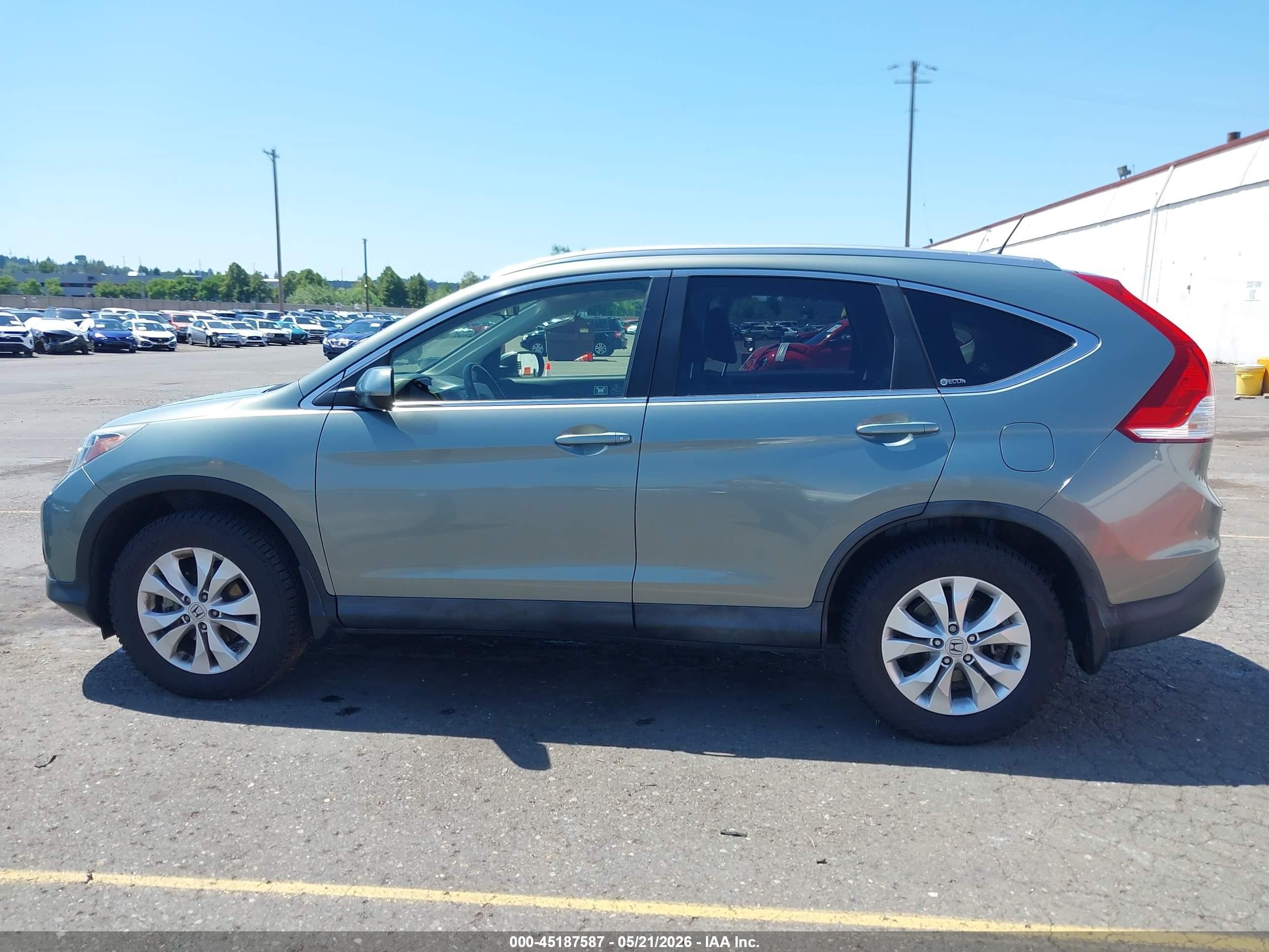 2012 Honda Cr-v Ex-l Teal vin: JHLRM4H76CC018979