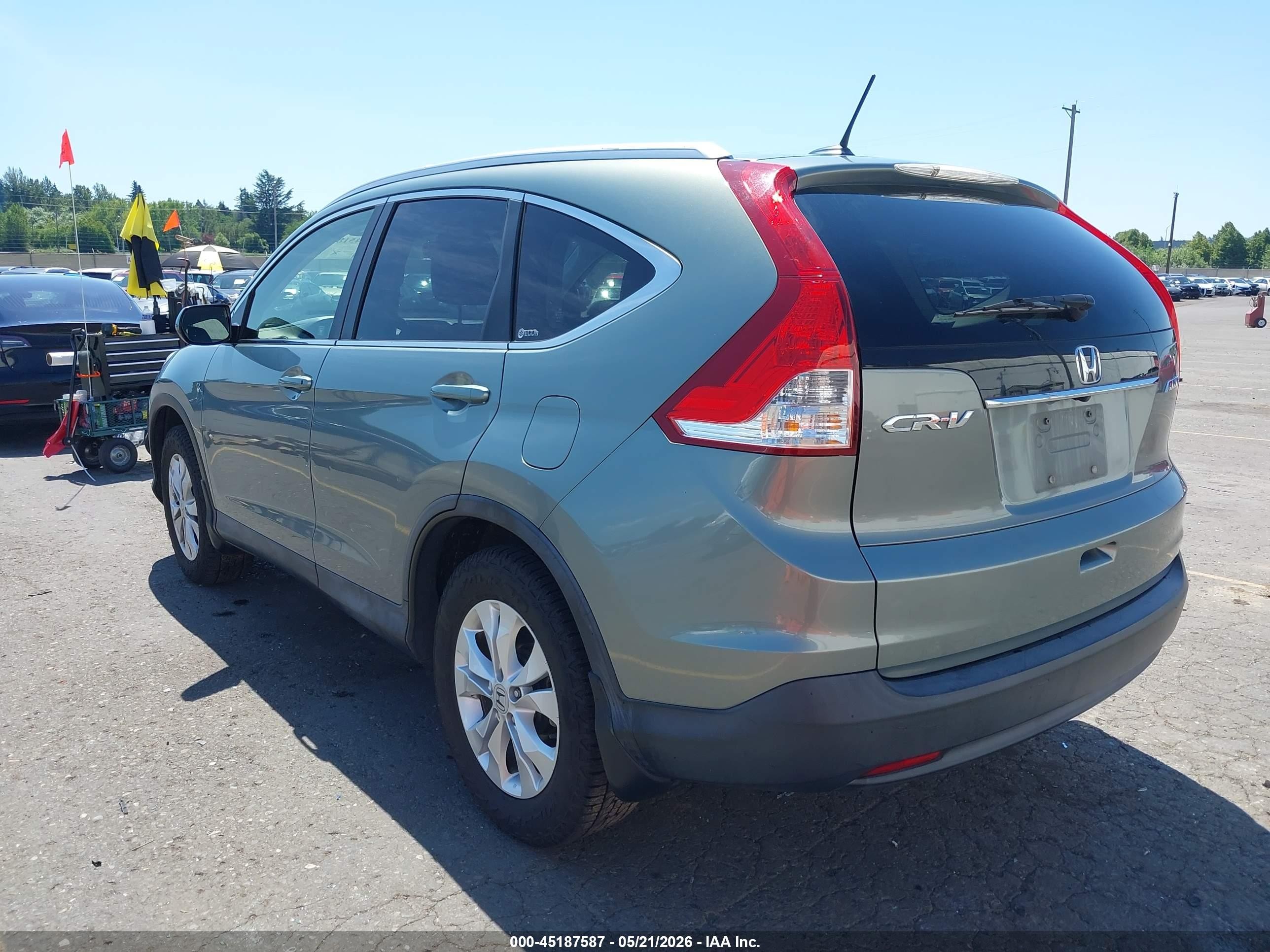 2012 Honda Cr-v Ex-l Teal vin: JHLRM4H76CC018979