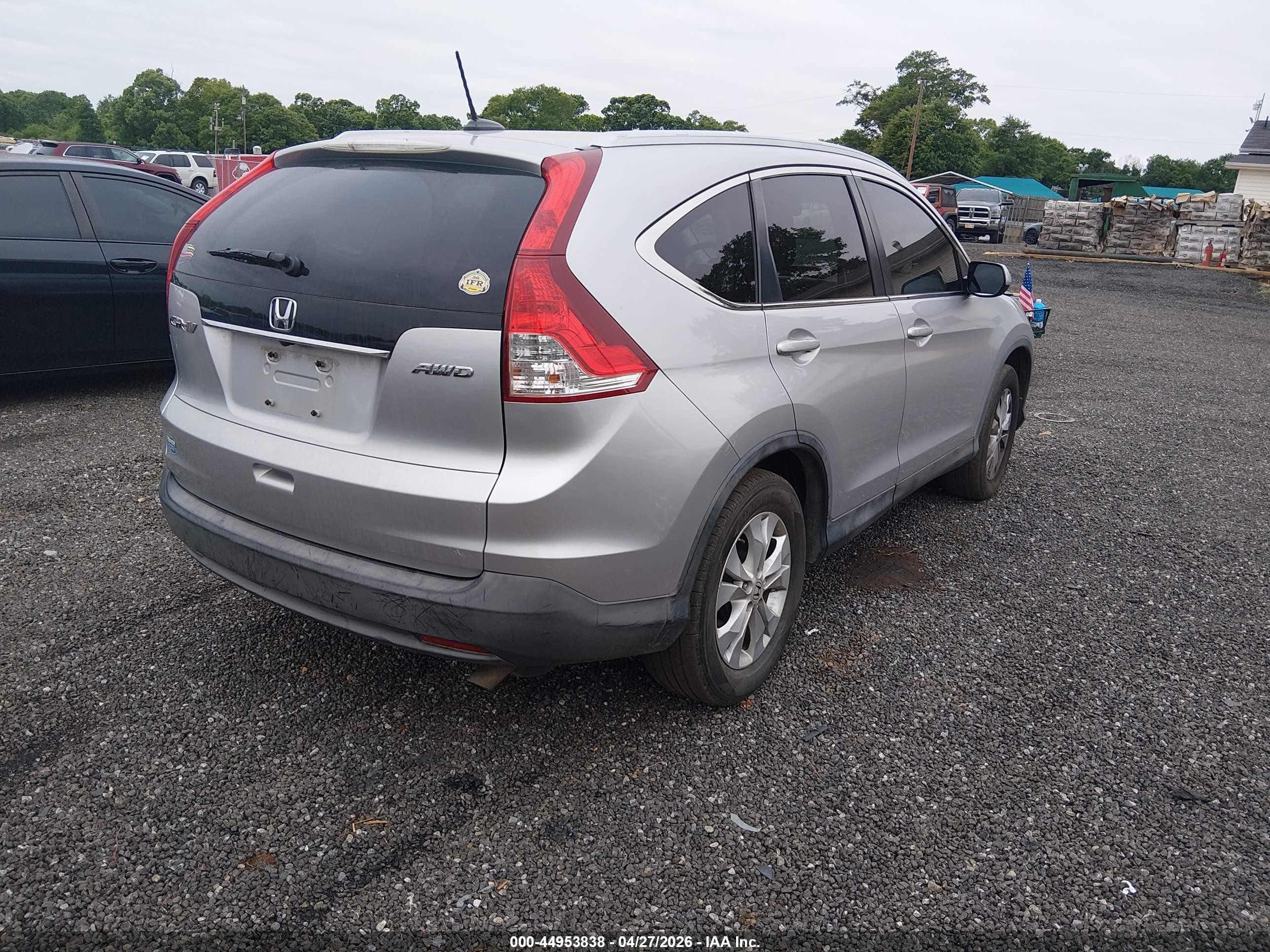 2012 Honda Cr-v Ex-l Silver vin: JHLRM4H76CC022336