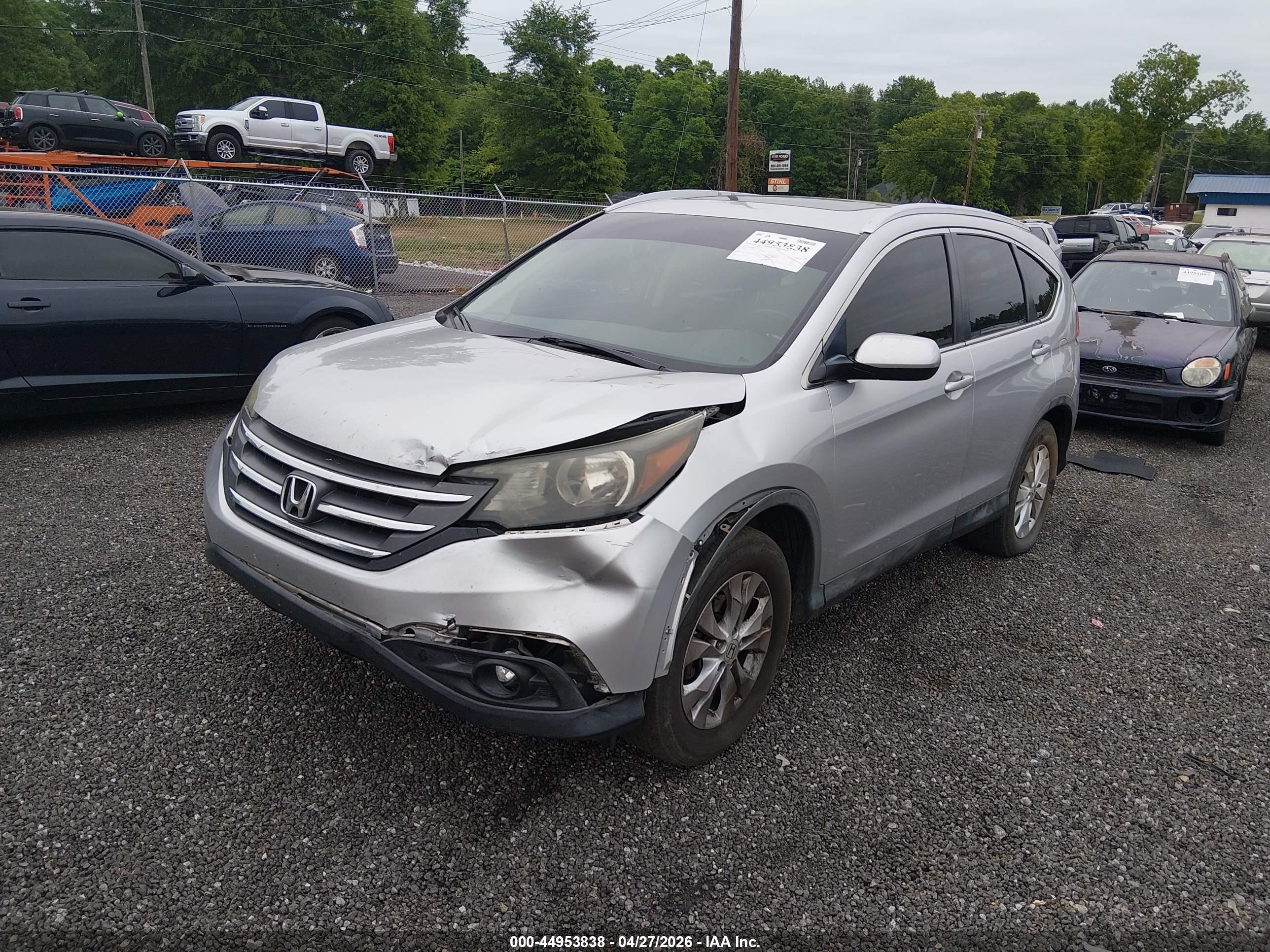 2012 Honda Cr-v Ex-l Silver vin: JHLRM4H76CC022336
