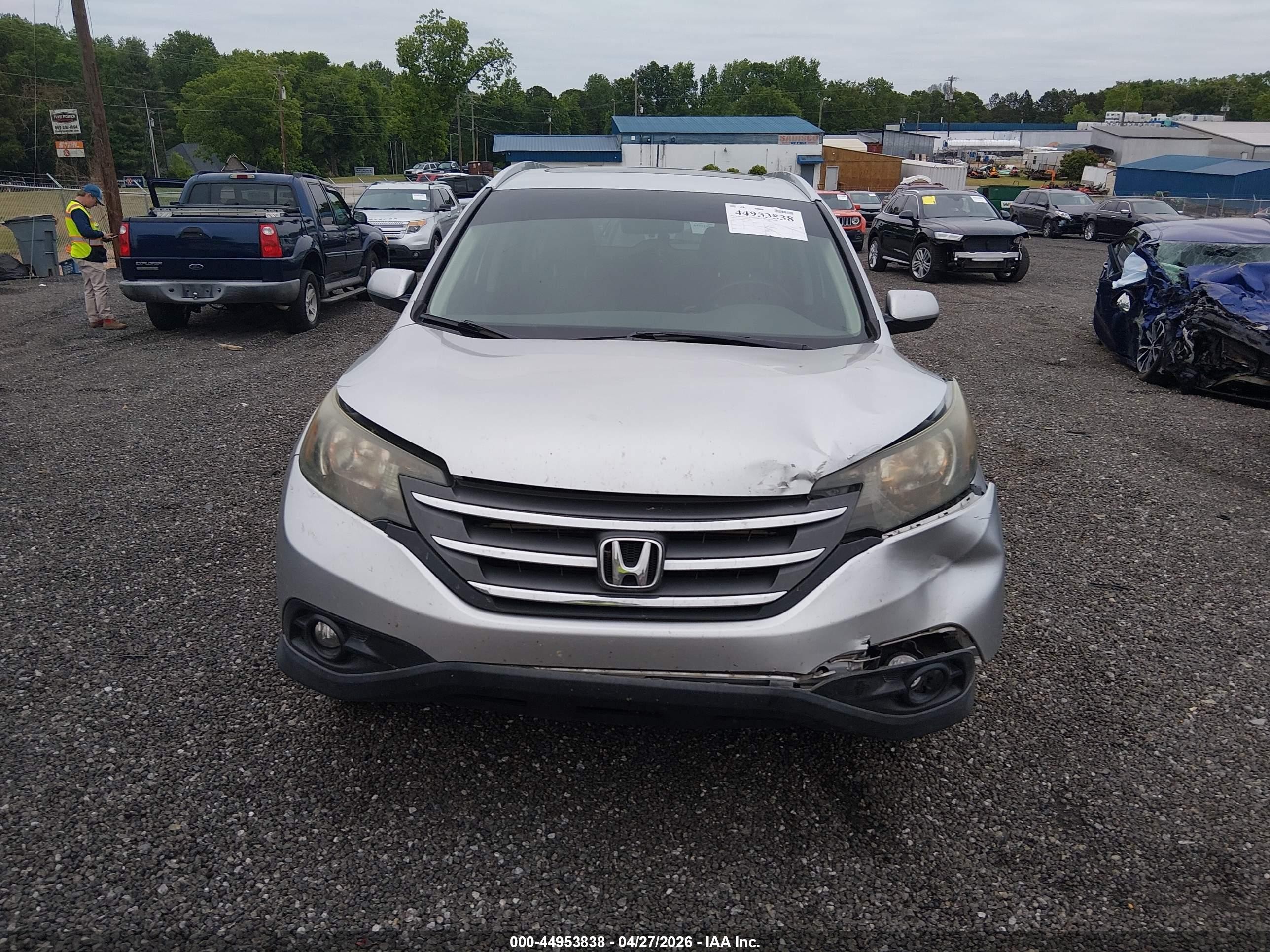 2012 Honda Cr-v Ex-l Silver vin: JHLRM4H76CC022336