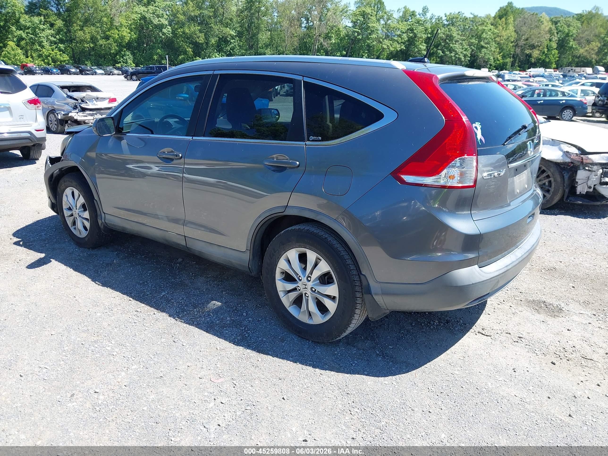2012 Honda Cr-v Ex-l Gray vin: JHLRM4H76CC028041