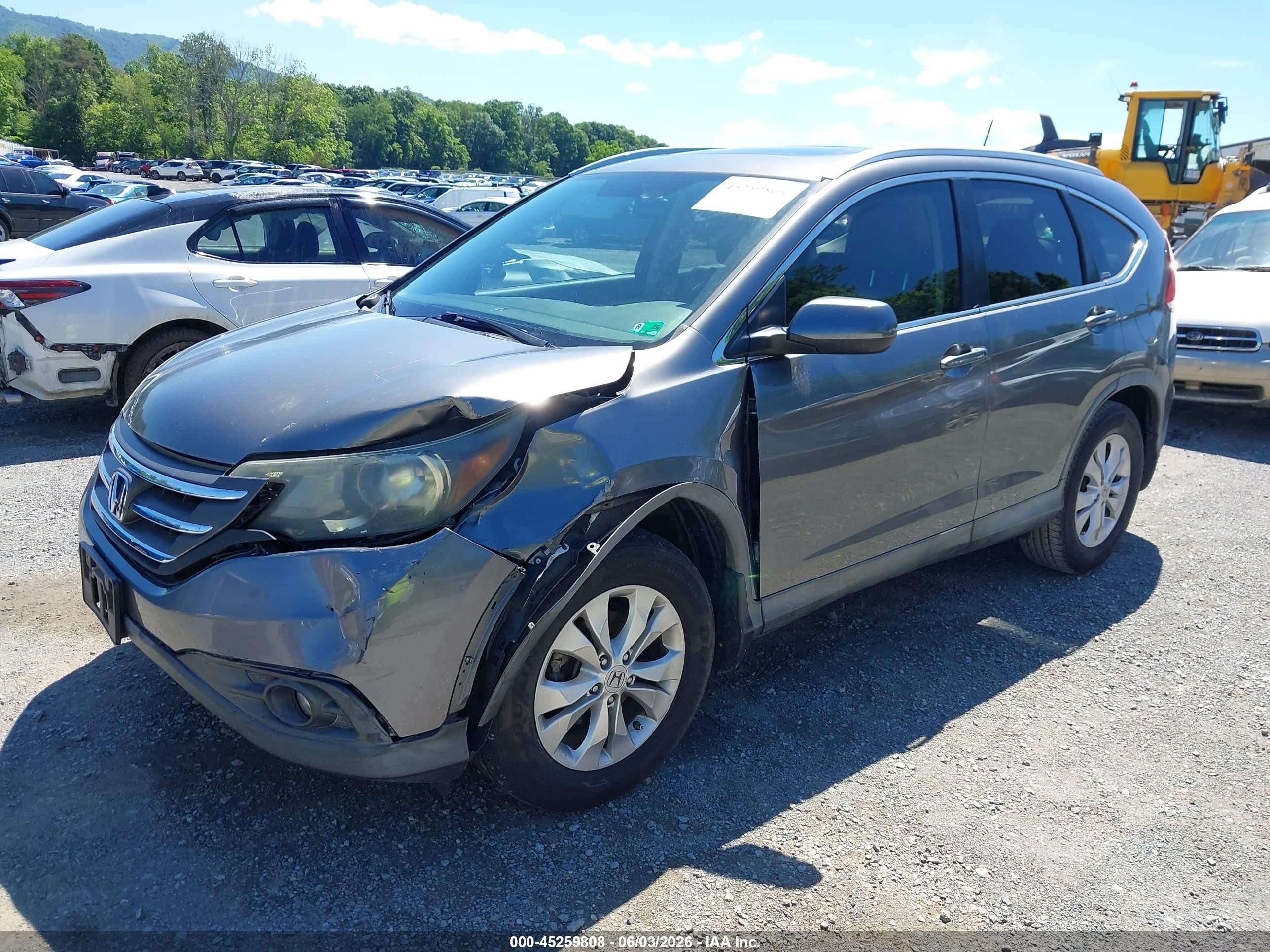 2012 Honda Cr-v Ex-l Gray vin: JHLRM4H76CC028041