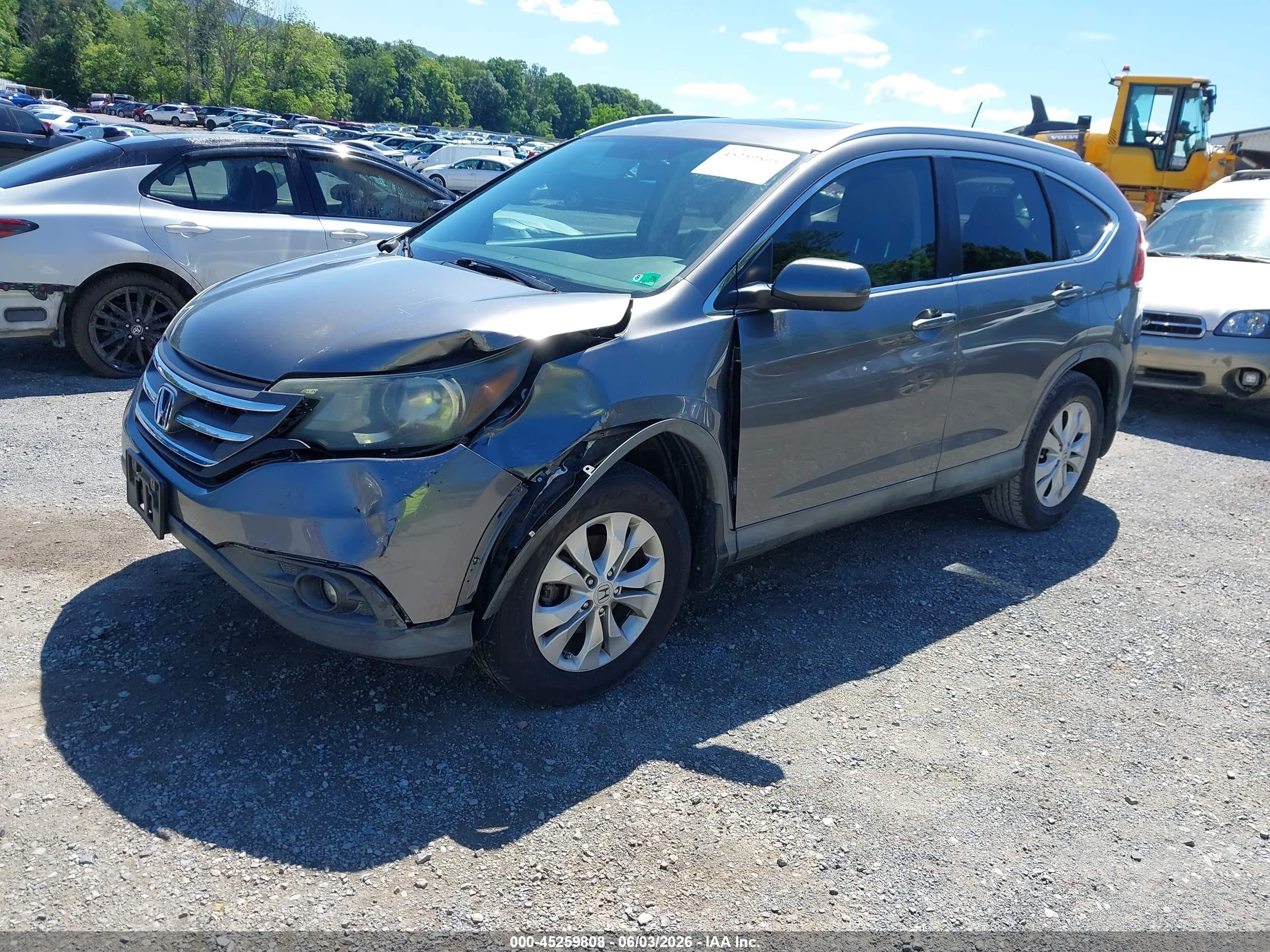 2012 Honda Cr-v Ex-l Gray vin: JHLRM4H76CC028041