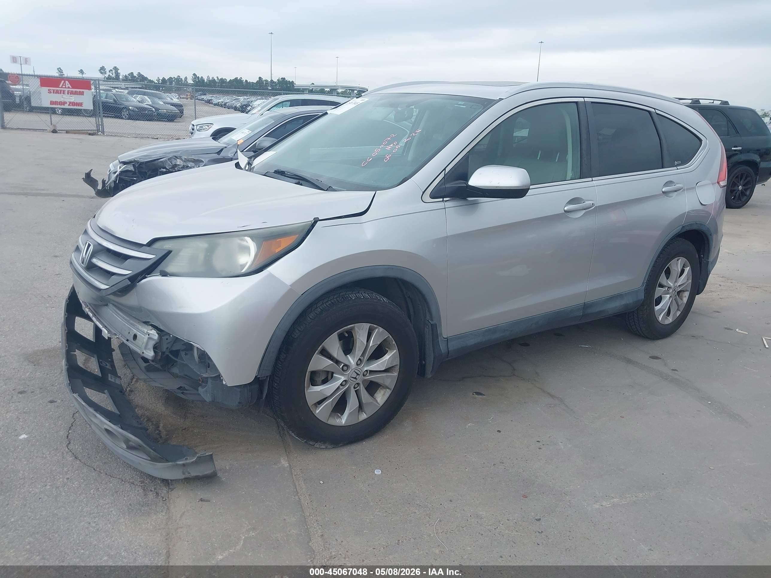 2012 Honda Cr-v Ex-l Silver vin: JHLRM4H77CC001382