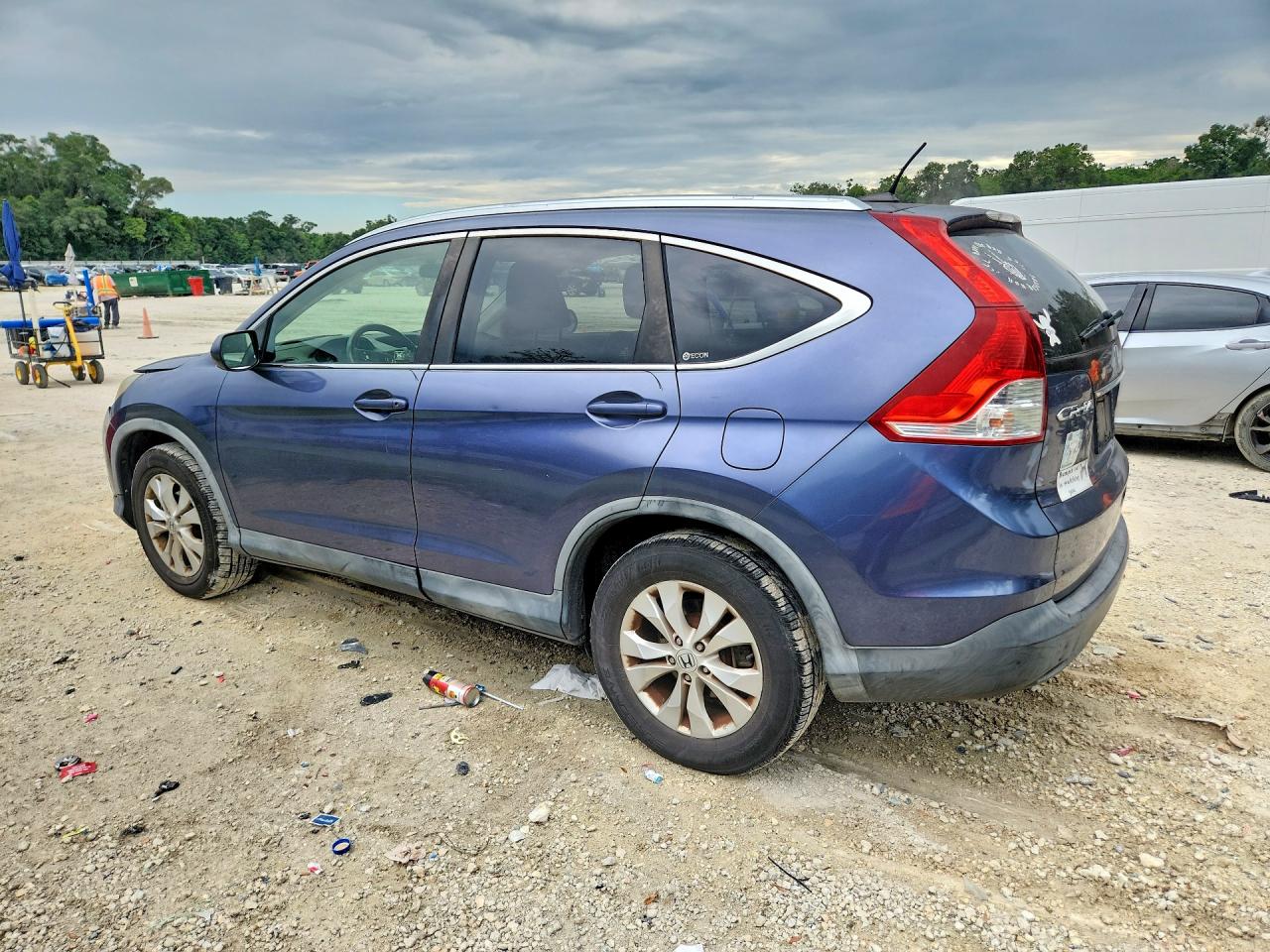 2012 Honda Cr-v Exl Blue vin: JHLRM4H77CC007005