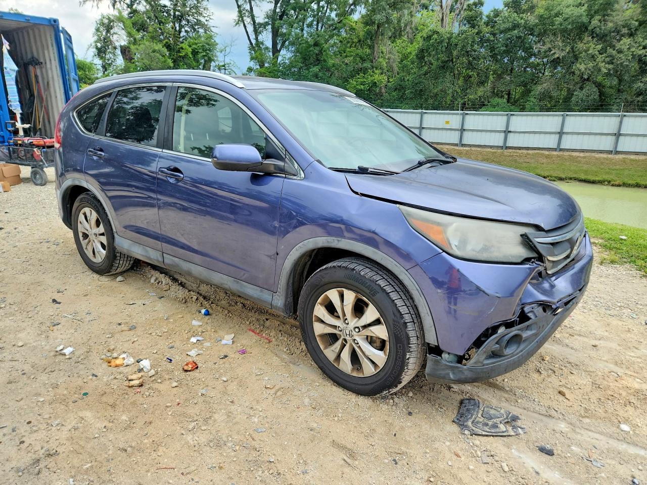 2012 Honda Cr-v Exl Blue vin: JHLRM4H77CC007005