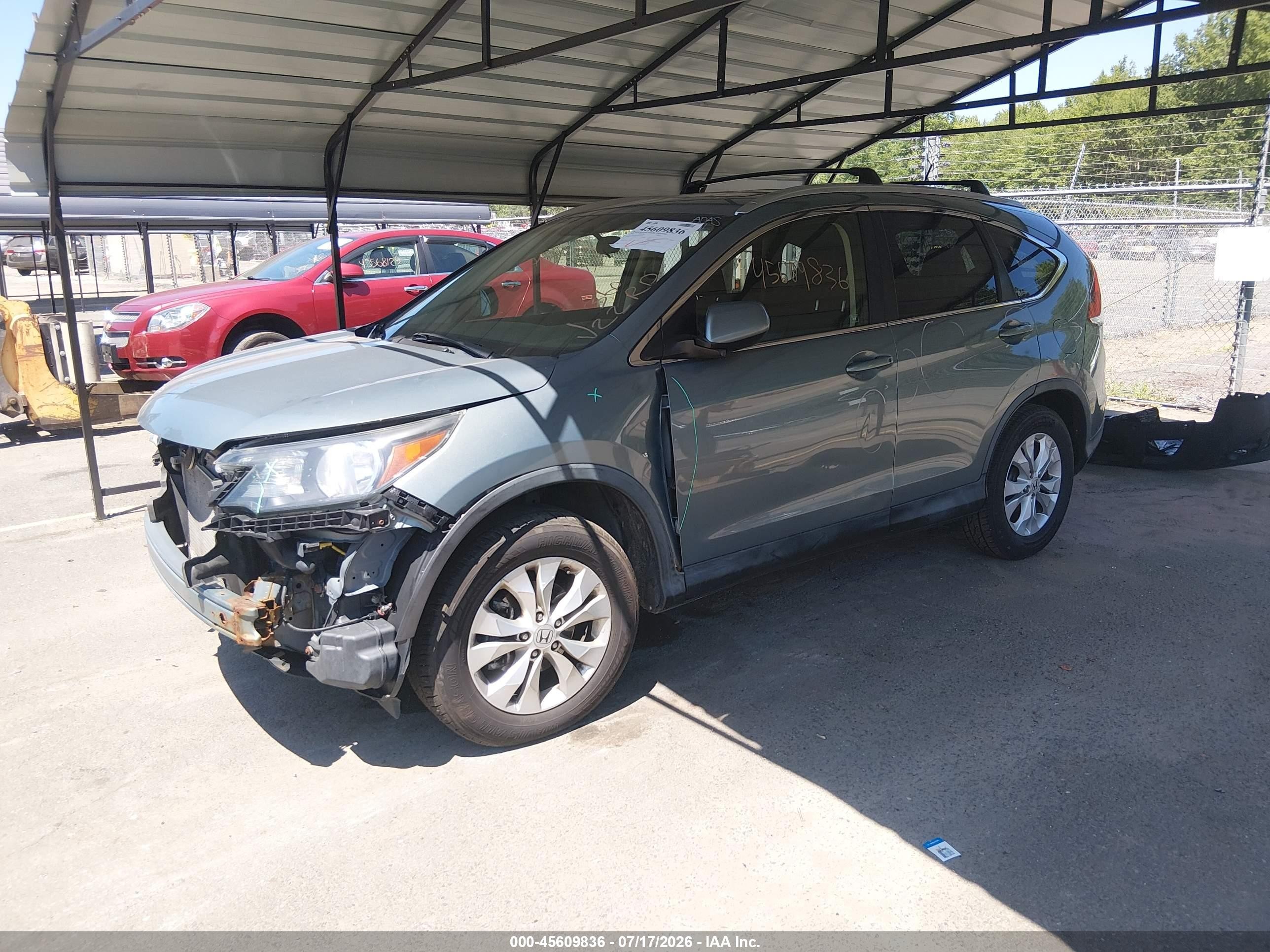 2012 Honda Cr-v Ex-l Зеленый vin: JHLRM4H77CC007215