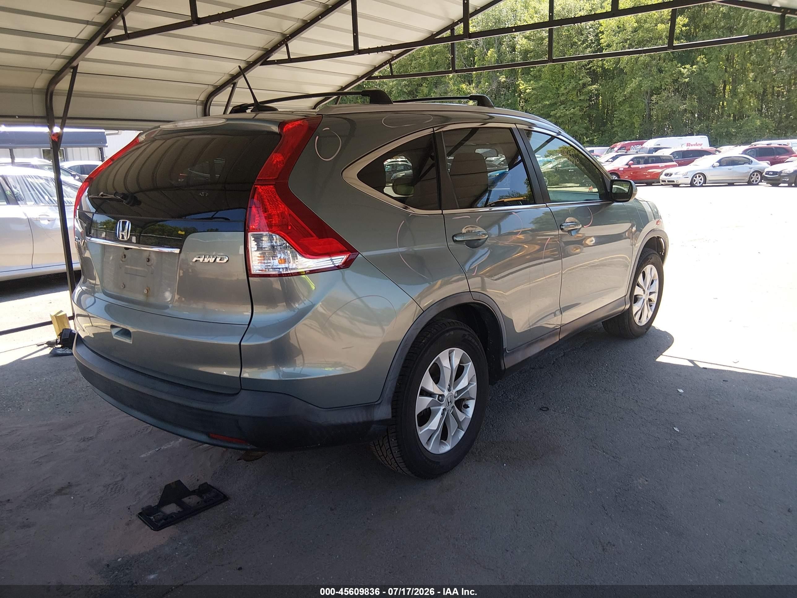 2012 Honda Cr-v Ex-l Зеленый vin: JHLRM4H77CC007215
