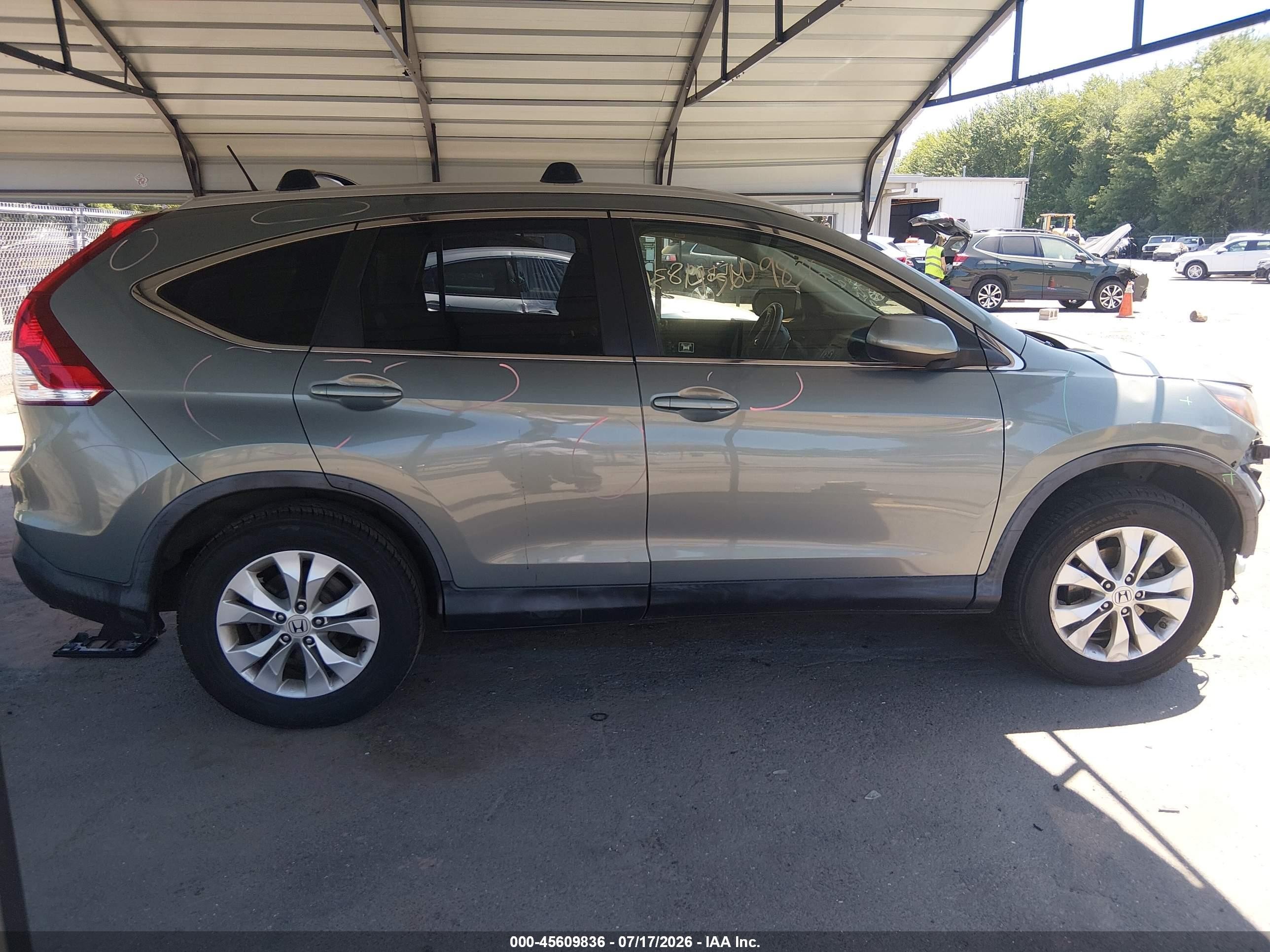 2012 Honda Cr-v Ex-l Зеленый vin: JHLRM4H77CC007215