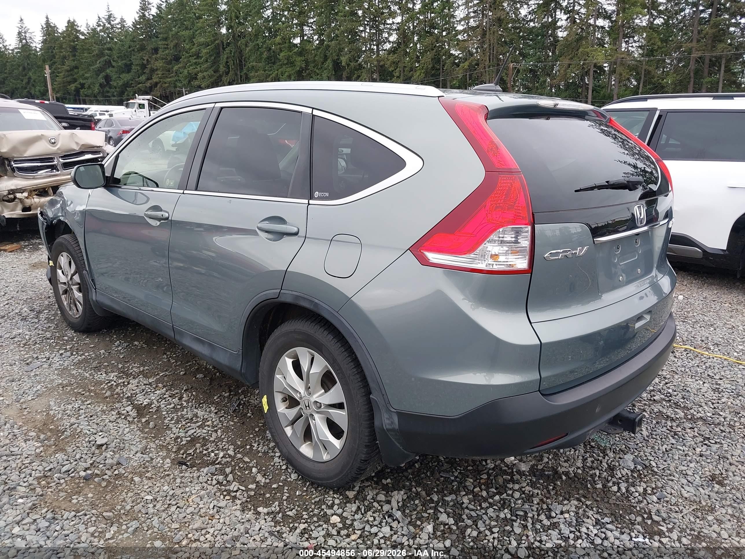 2012 Honda Cr-v Ex-l Gray vin: JHLRM4H77CC014245
