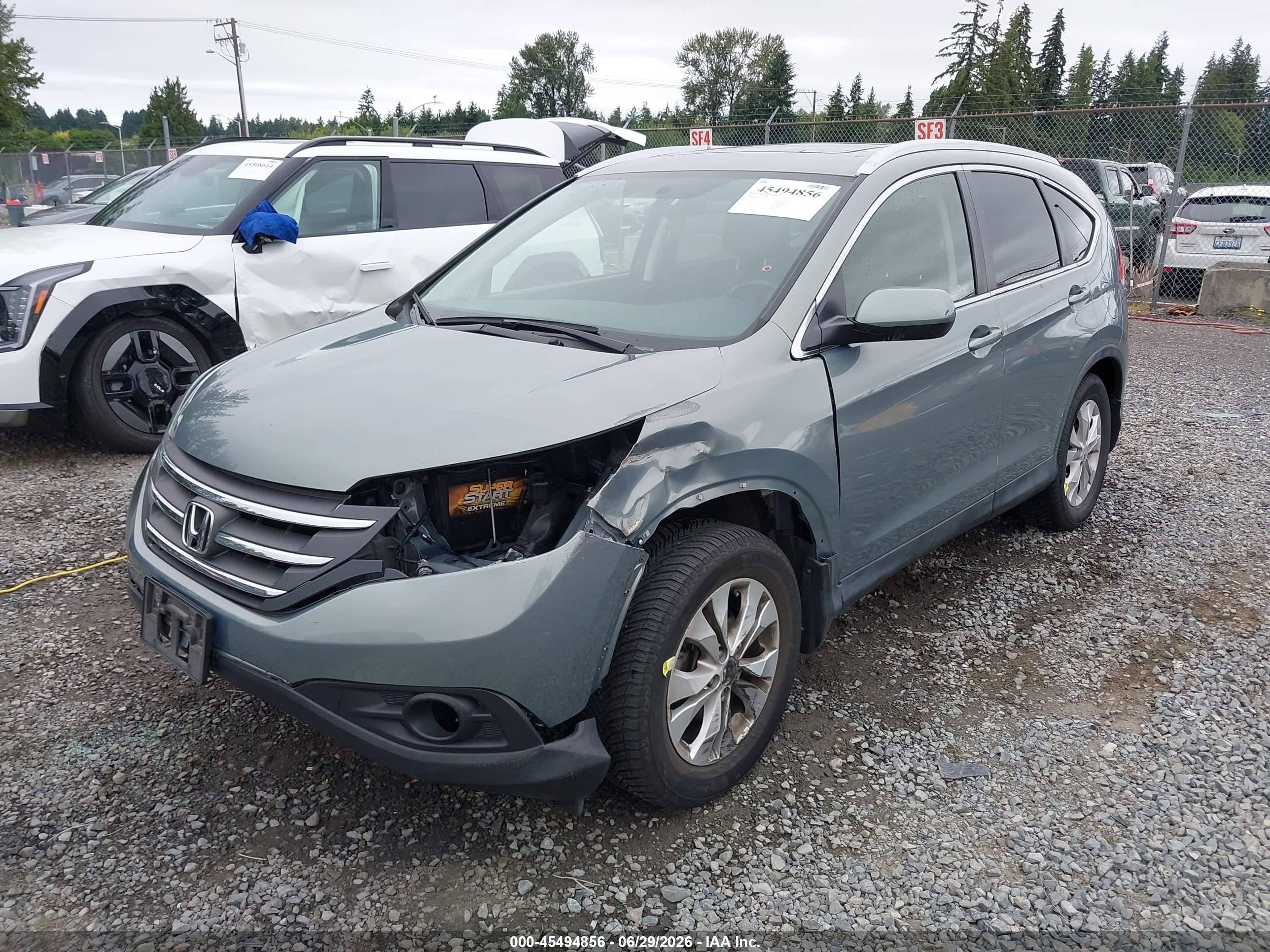 2012 Honda Cr-v Ex-l Gray vin: JHLRM4H77CC014245