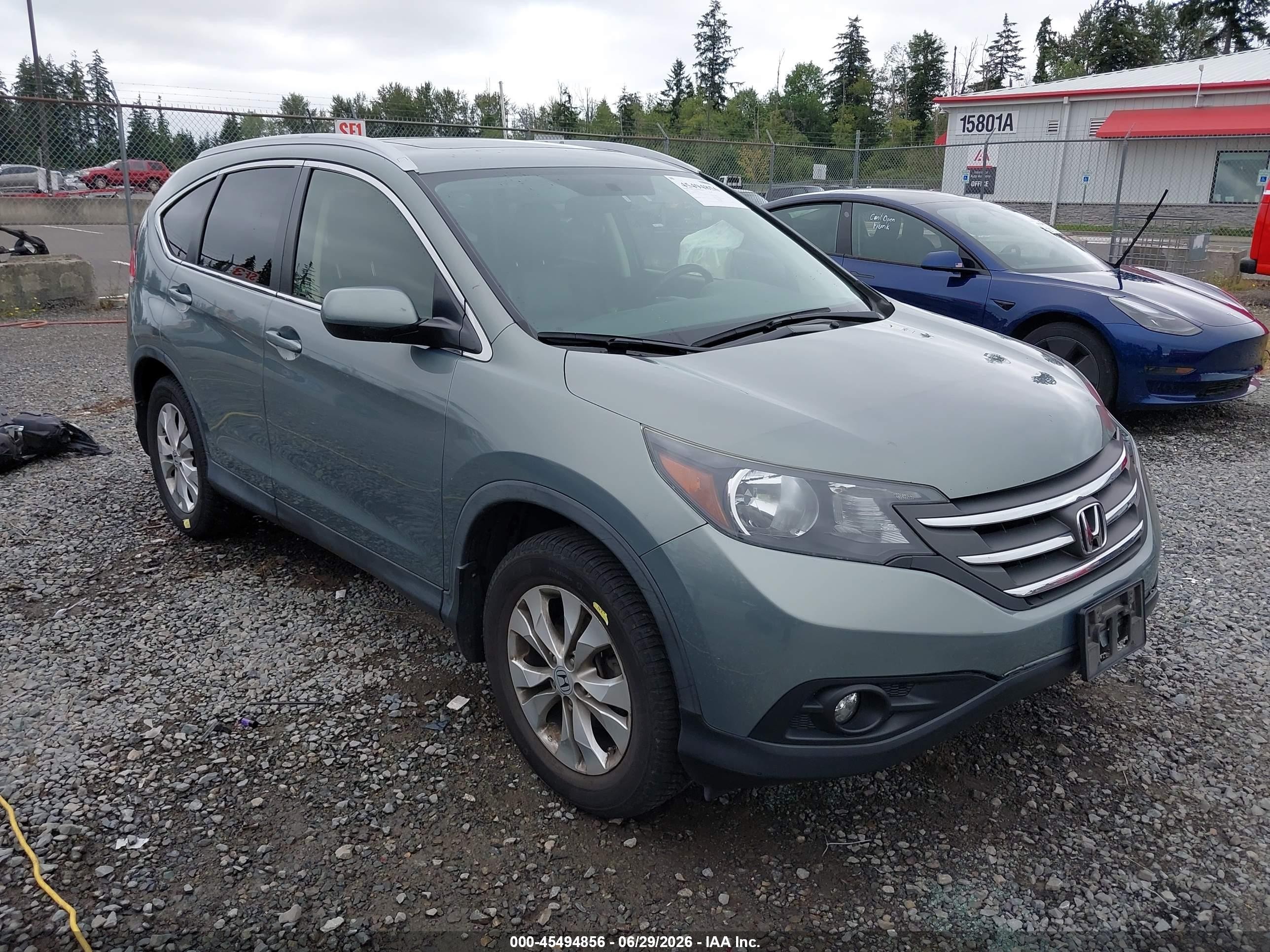 2012 Honda Cr-v Ex-l Gray vin: JHLRM4H77CC014245