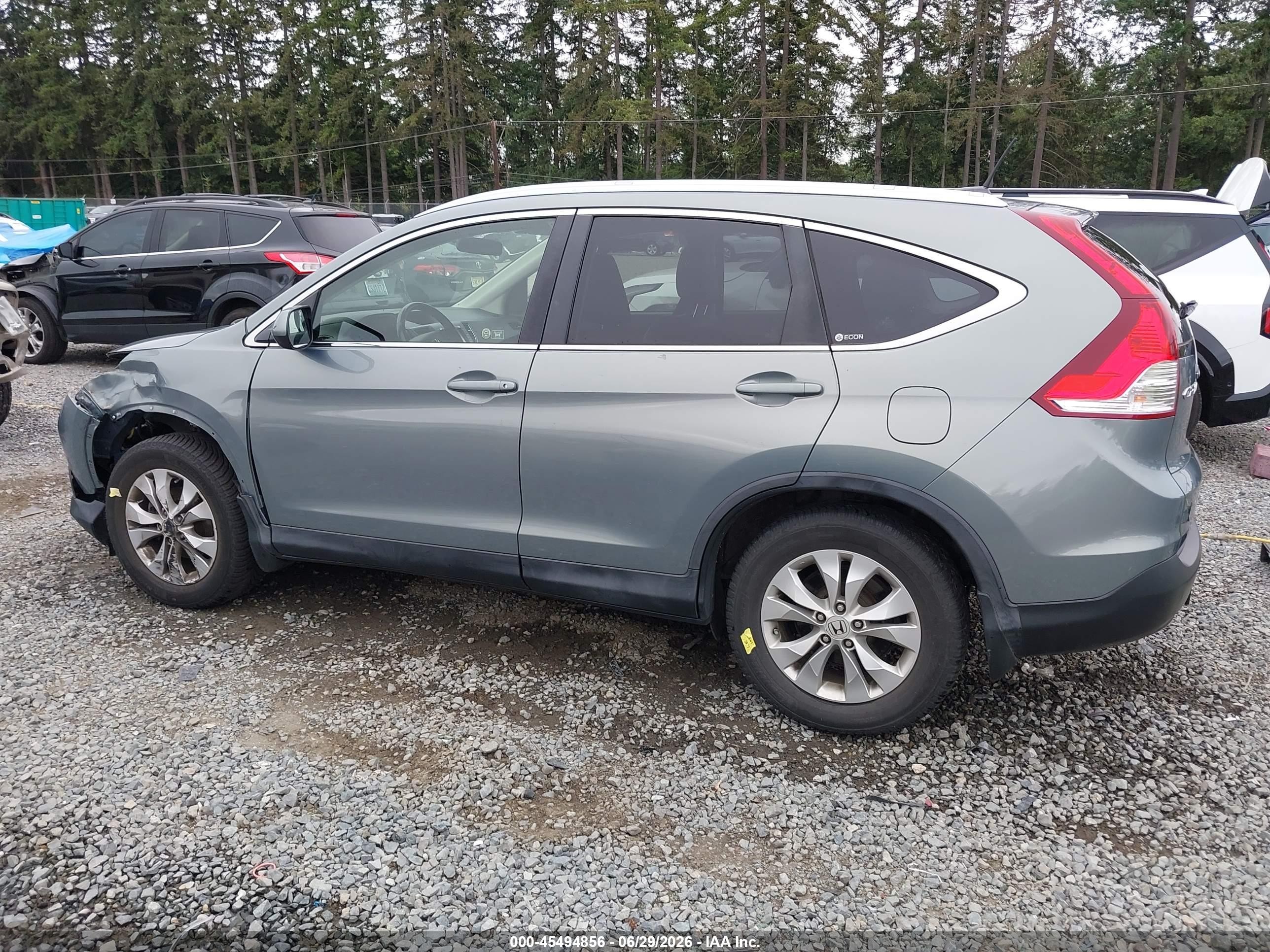 2012 Honda Cr-v Ex-l Gray vin: JHLRM4H77CC014245