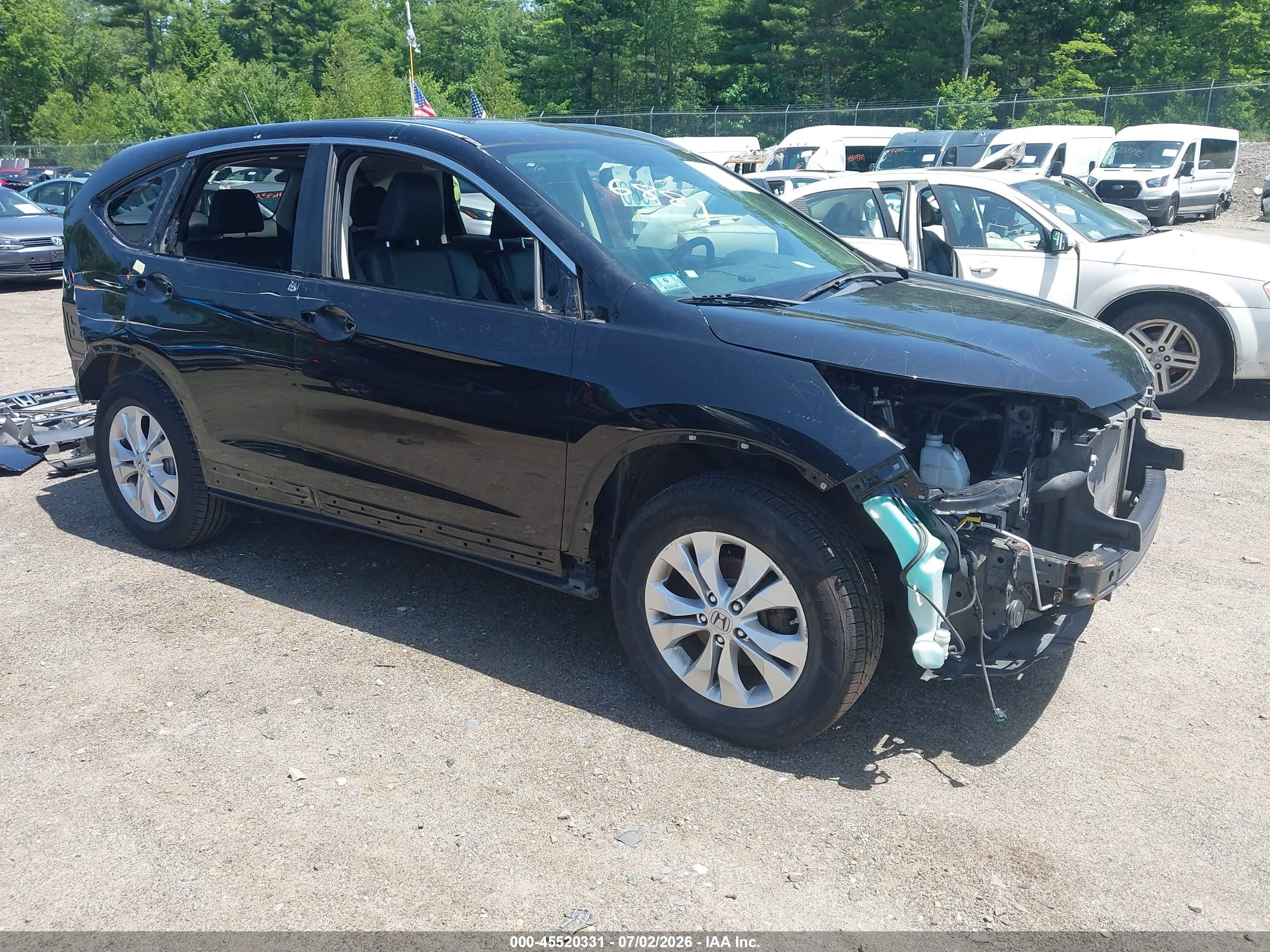 2012 Honda Cr-v Ex-l Black vin: JHLRM4H77CC019901