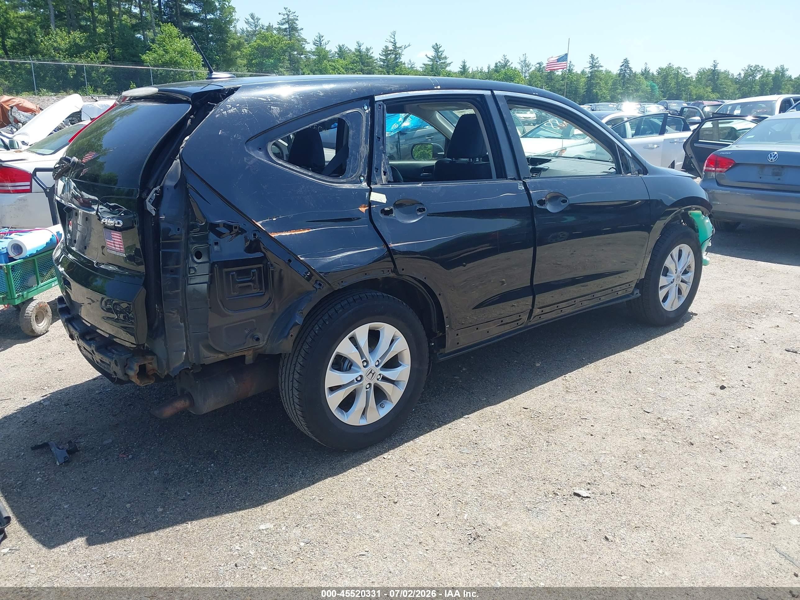 2012 Honda Cr-v Ex-l Черный vin: JHLRM4H77CC019901