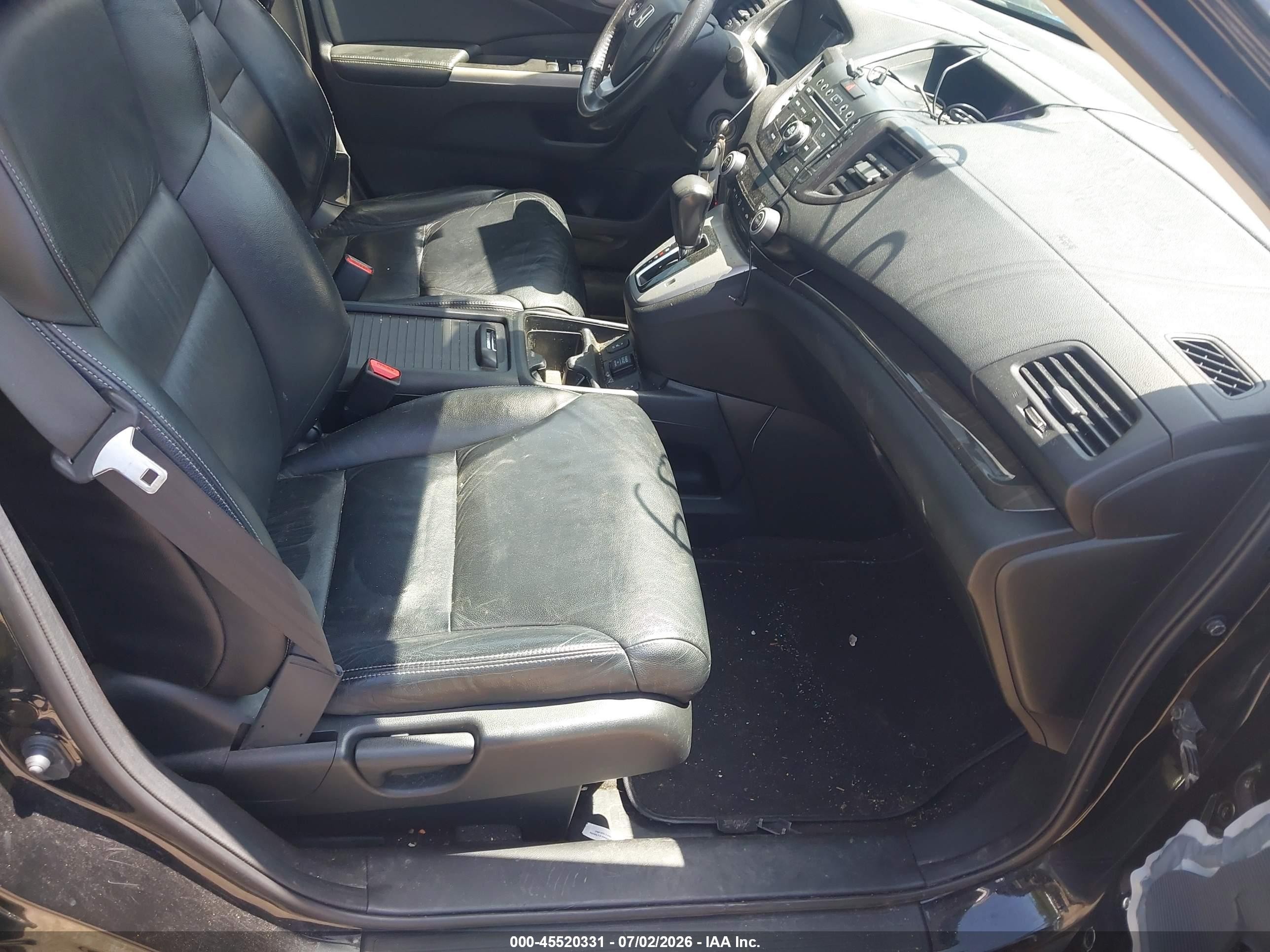 2012 Honda Cr-v Ex-l Черный vin: JHLRM4H77CC019901