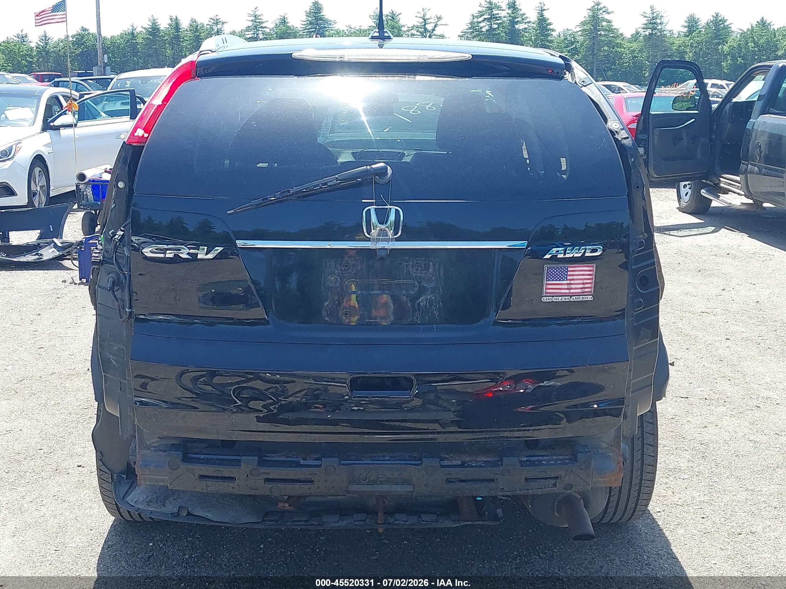2012 Honda Cr-v Ex-l Черный vin: JHLRM4H77CC019901