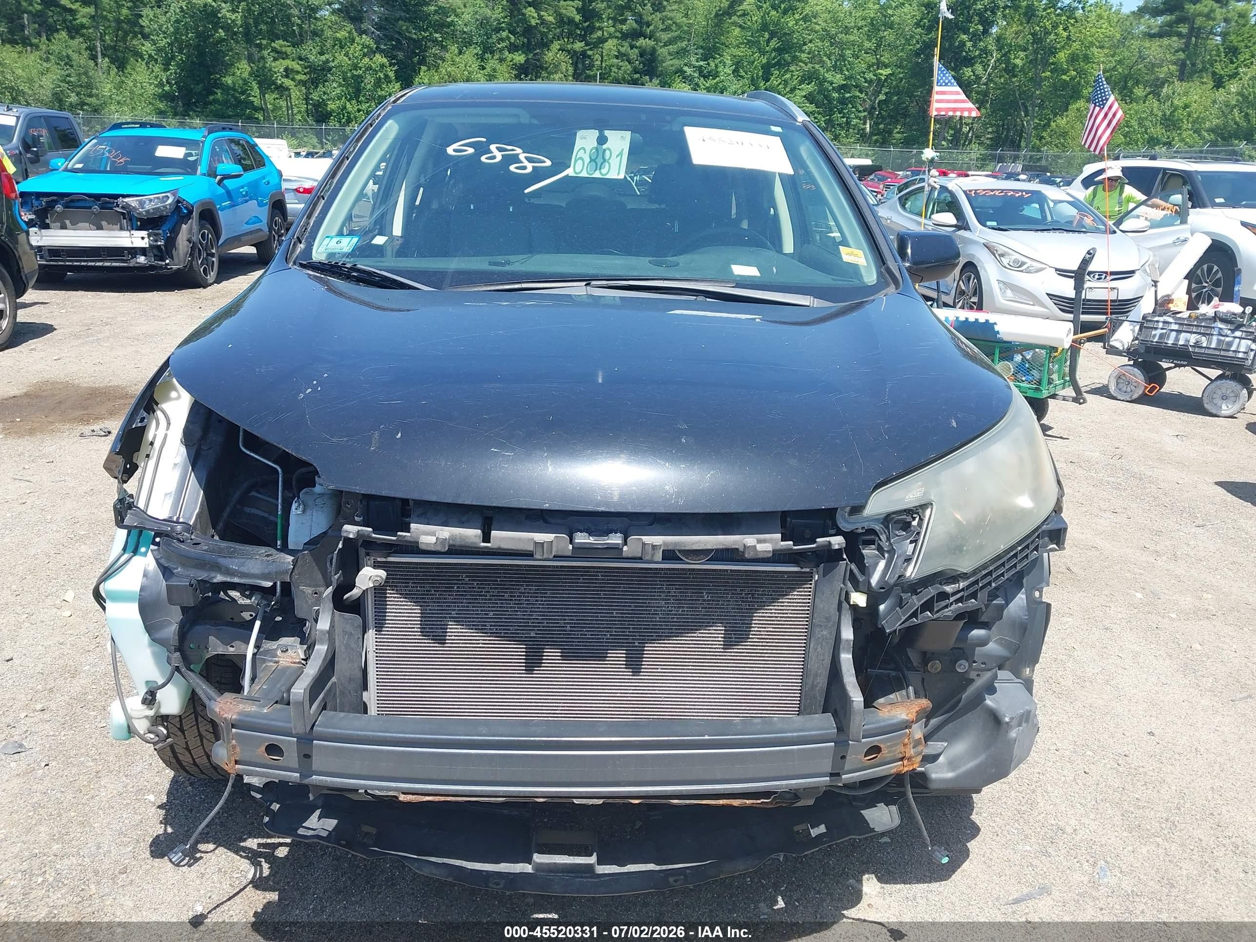 2012 Honda Cr-v Ex-l Черный vin: JHLRM4H77CC019901