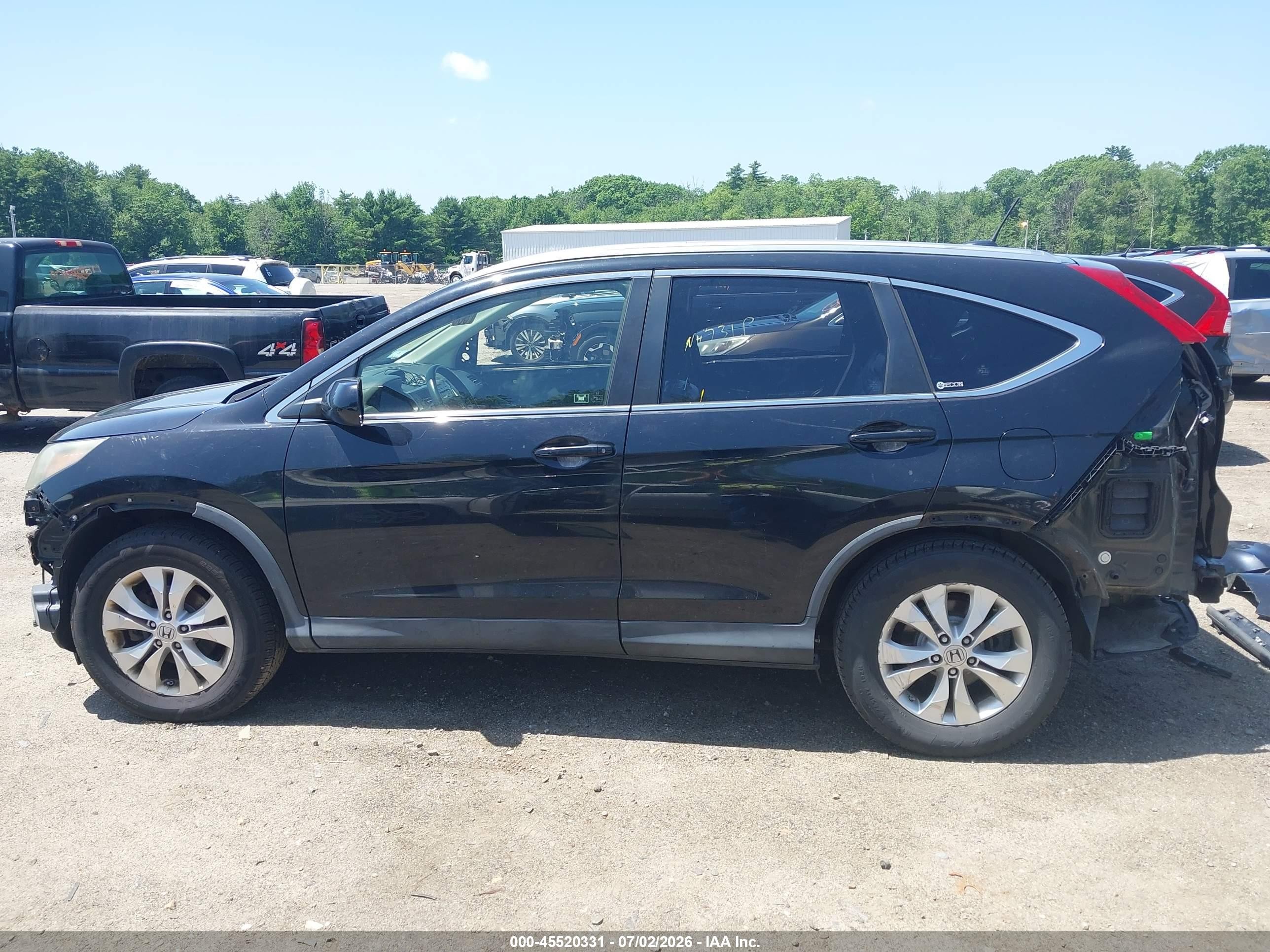 2012 Honda Cr-v Ex-l Черный vin: JHLRM4H77CC019901