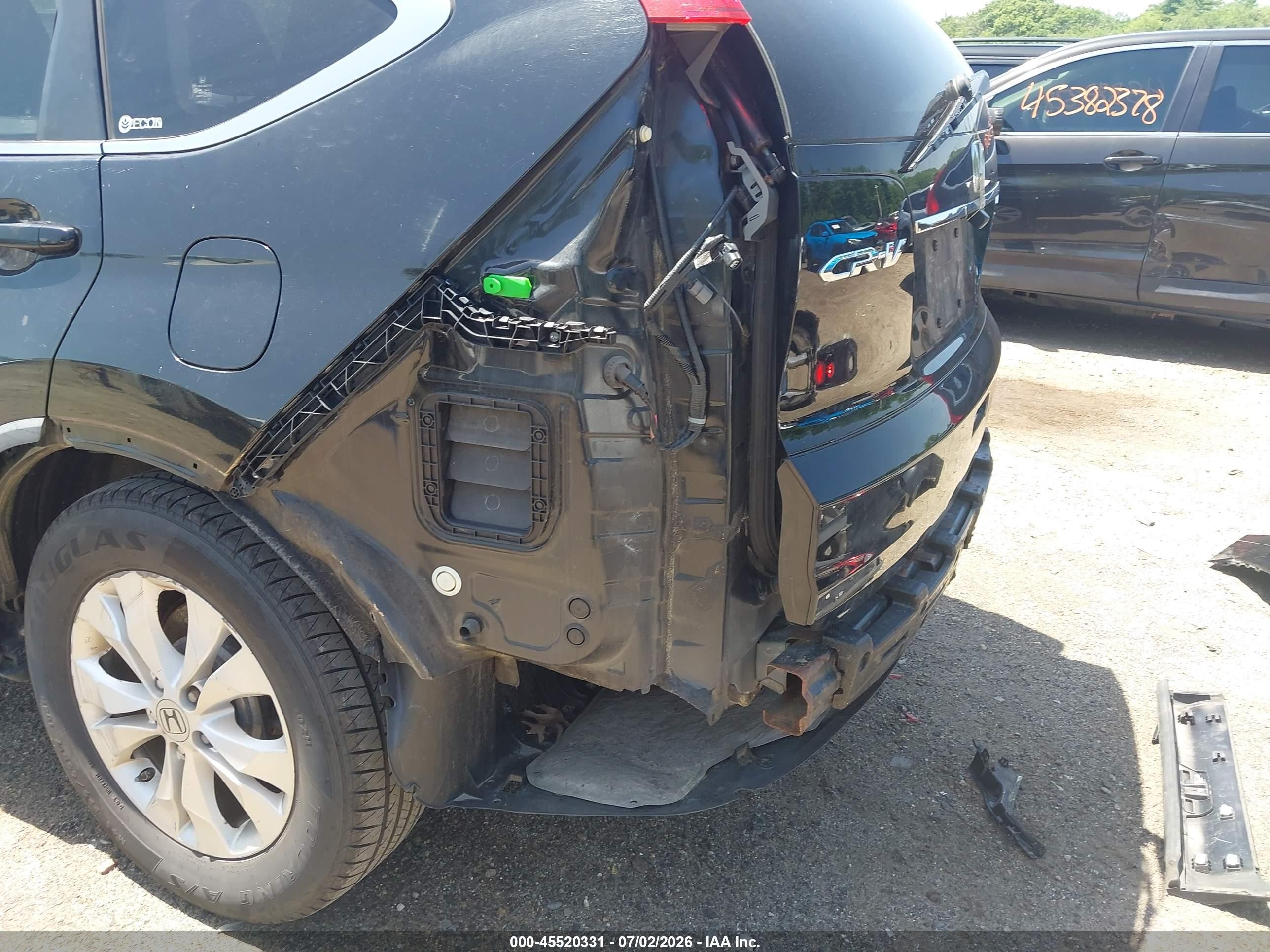 2012 Honda Cr-v Ex-l Черный vin: JHLRM4H77CC019901