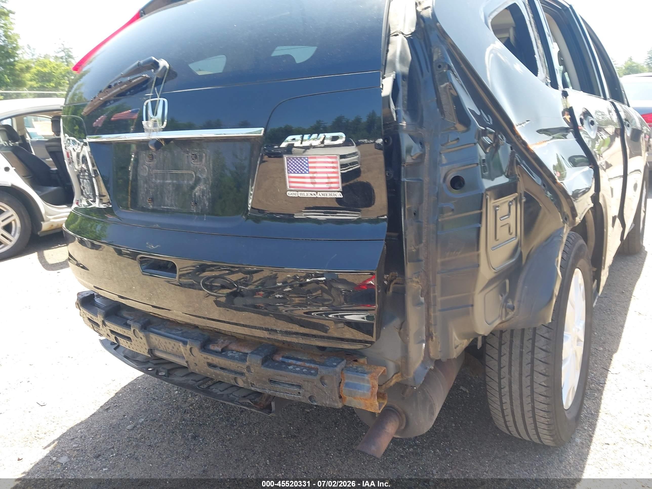 2012 Honda Cr-v Ex-l Черный vin: JHLRM4H77CC019901