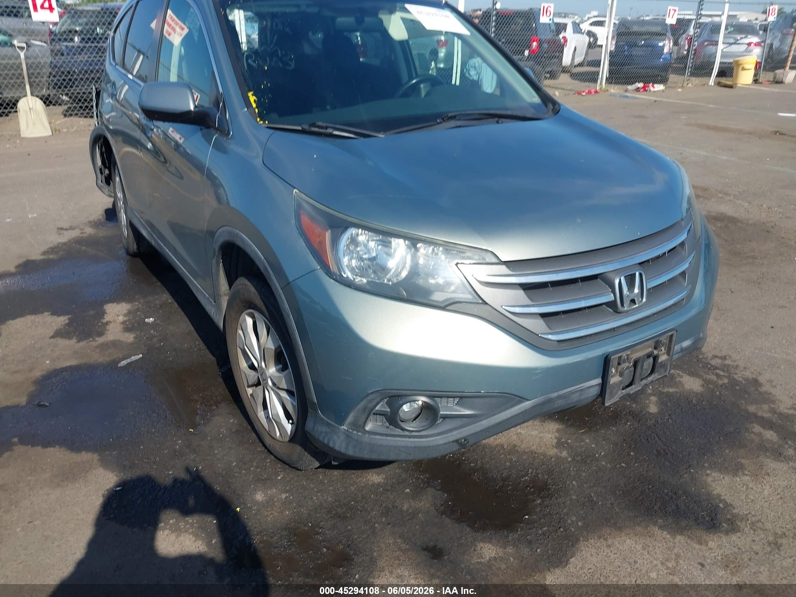 2012 Honda Cr-v Ex-l Turquoise vin: JHLRM4H78CC001262